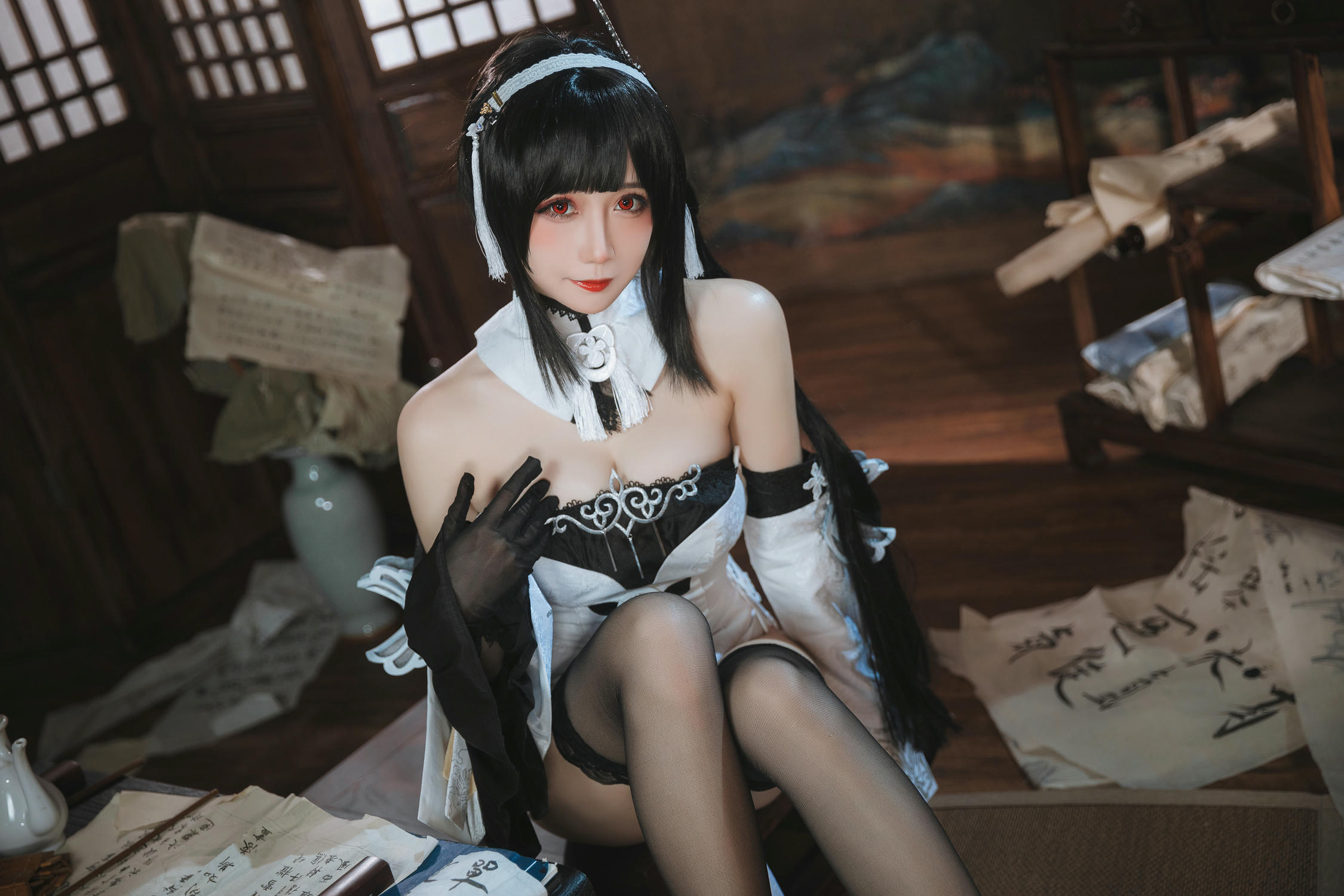 焖焖碳 NO.028 碧蓝航线 鎮海 白黑礼服 [23P-182MB]_第1集