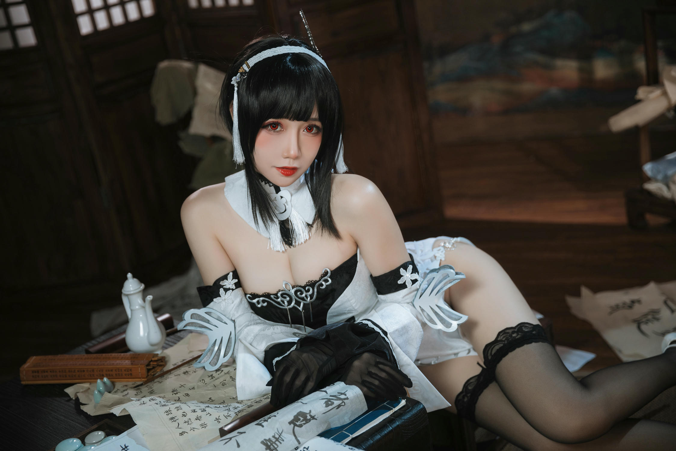 焖焖碳 NO.028 碧蓝航线 鎮海 白黑礼服 [23P-182MB]_第1集