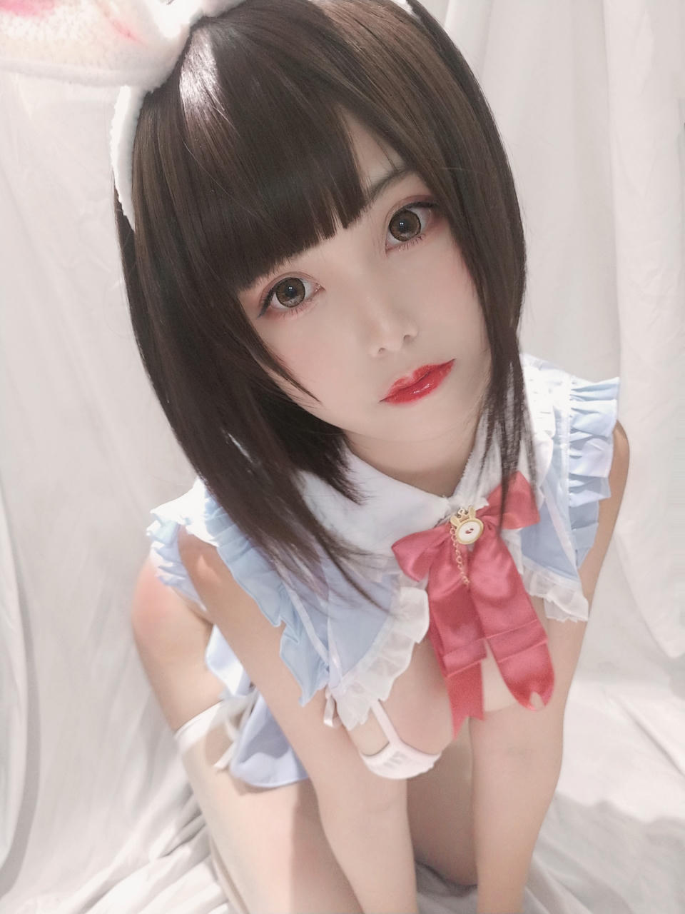 蜜汁猫裘 NO.039 小白兔自拍档 [30P3V-95MB]_第1集
