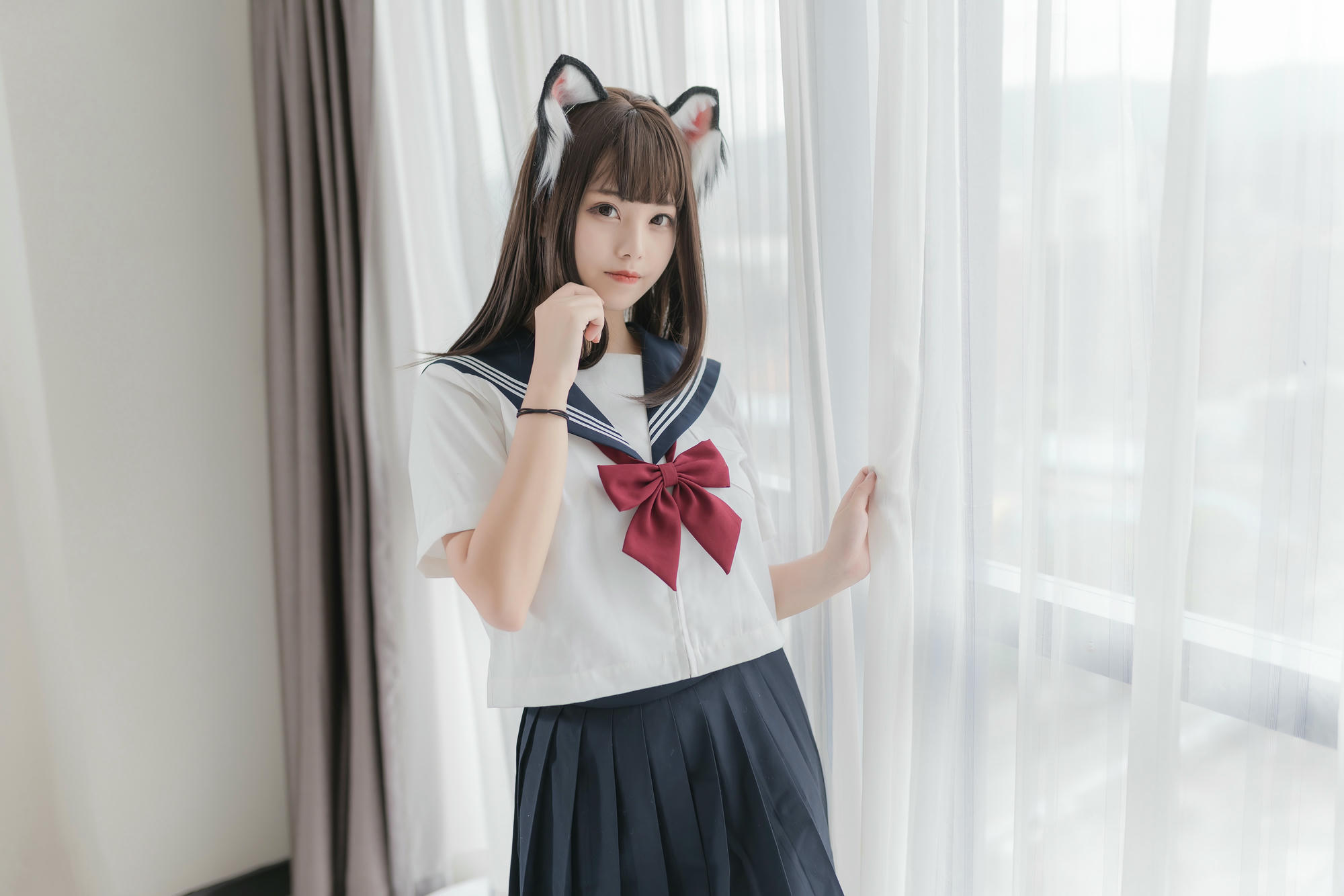 蜜汁猫裘 NO.005 猫耳JK [40P-110MB]_第1集