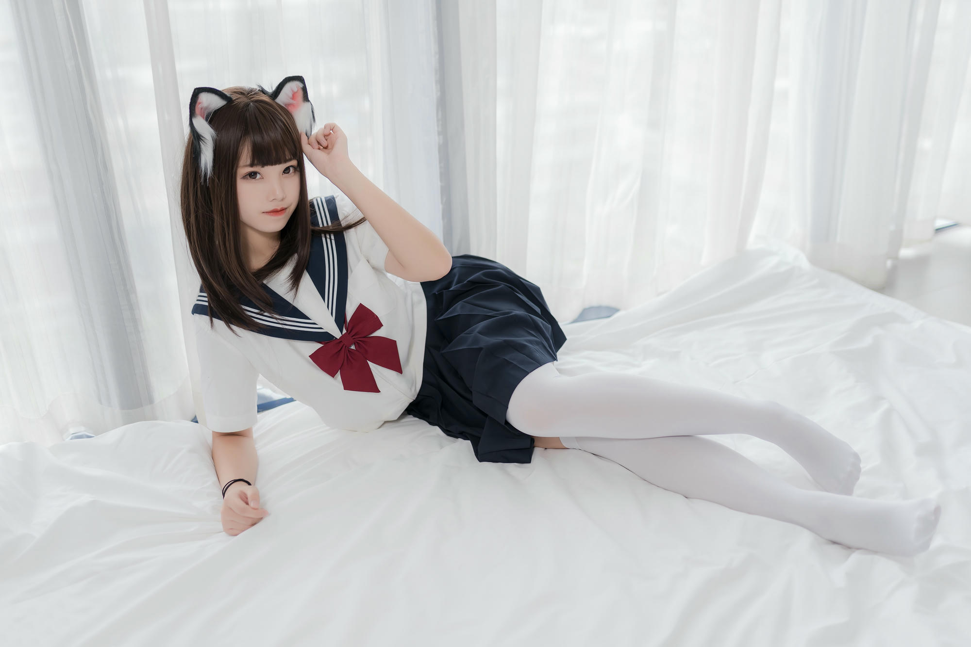 蜜汁猫裘 NO.005 猫耳JK [40P-110MB]_第1集