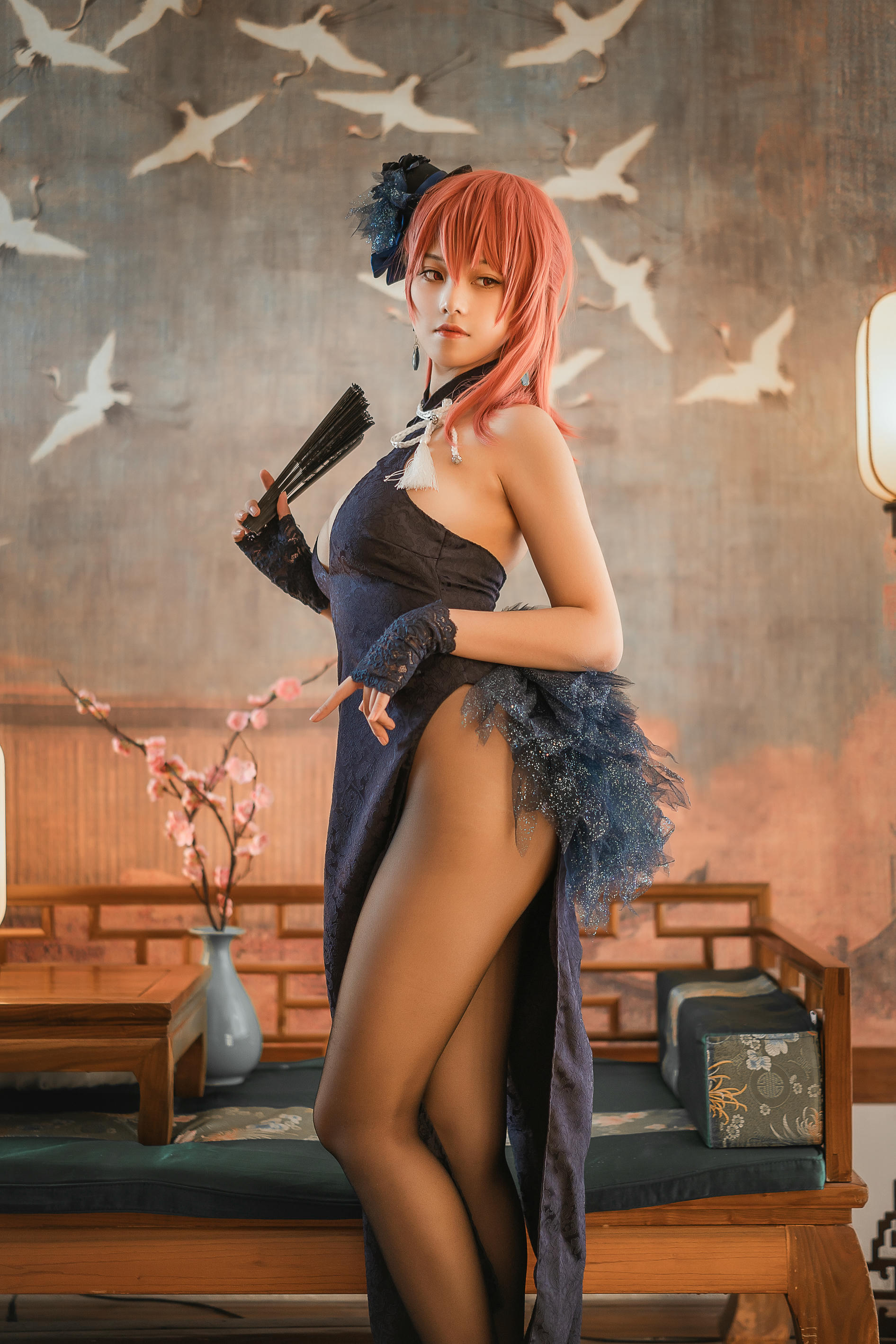 蜜汁猫裘 NO.070 黑太子旗袍 [40P 600MB]_第2集