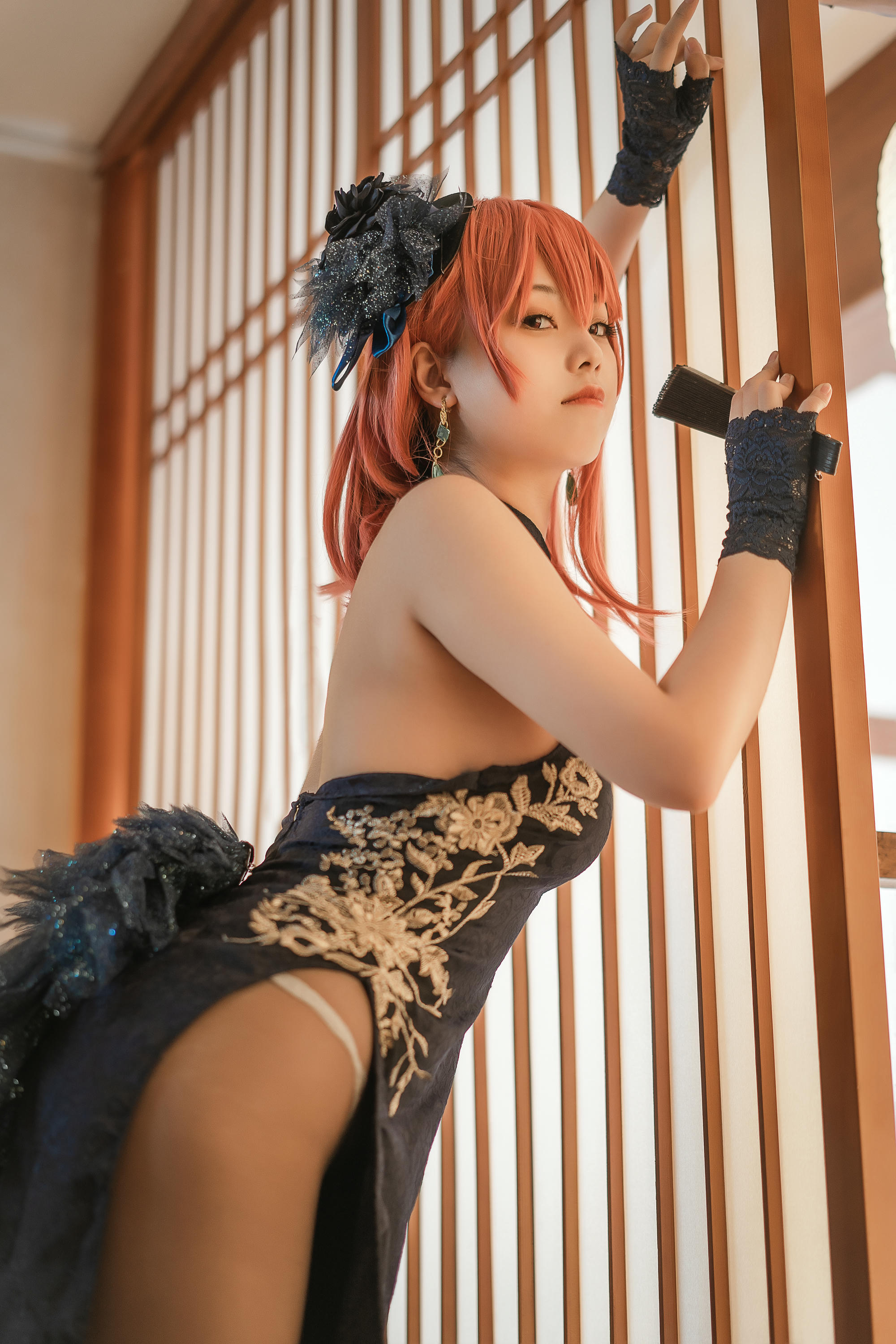 蜜汁猫裘 NO.070 黑太子旗袍 [40P 600MB]_第2集