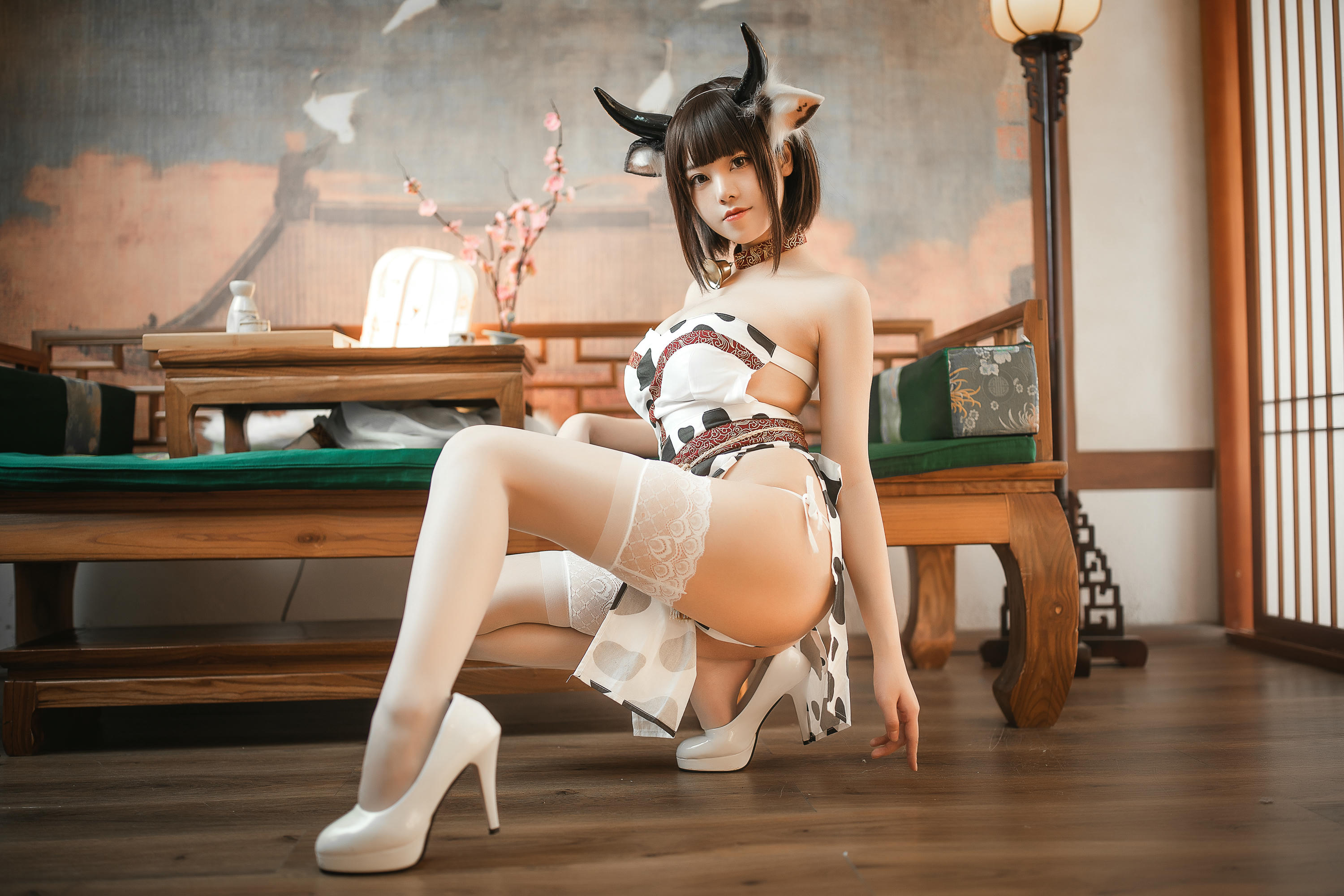 蜜汁猫裘 NO.086 奶牛 [50P-880MB]_第2集
