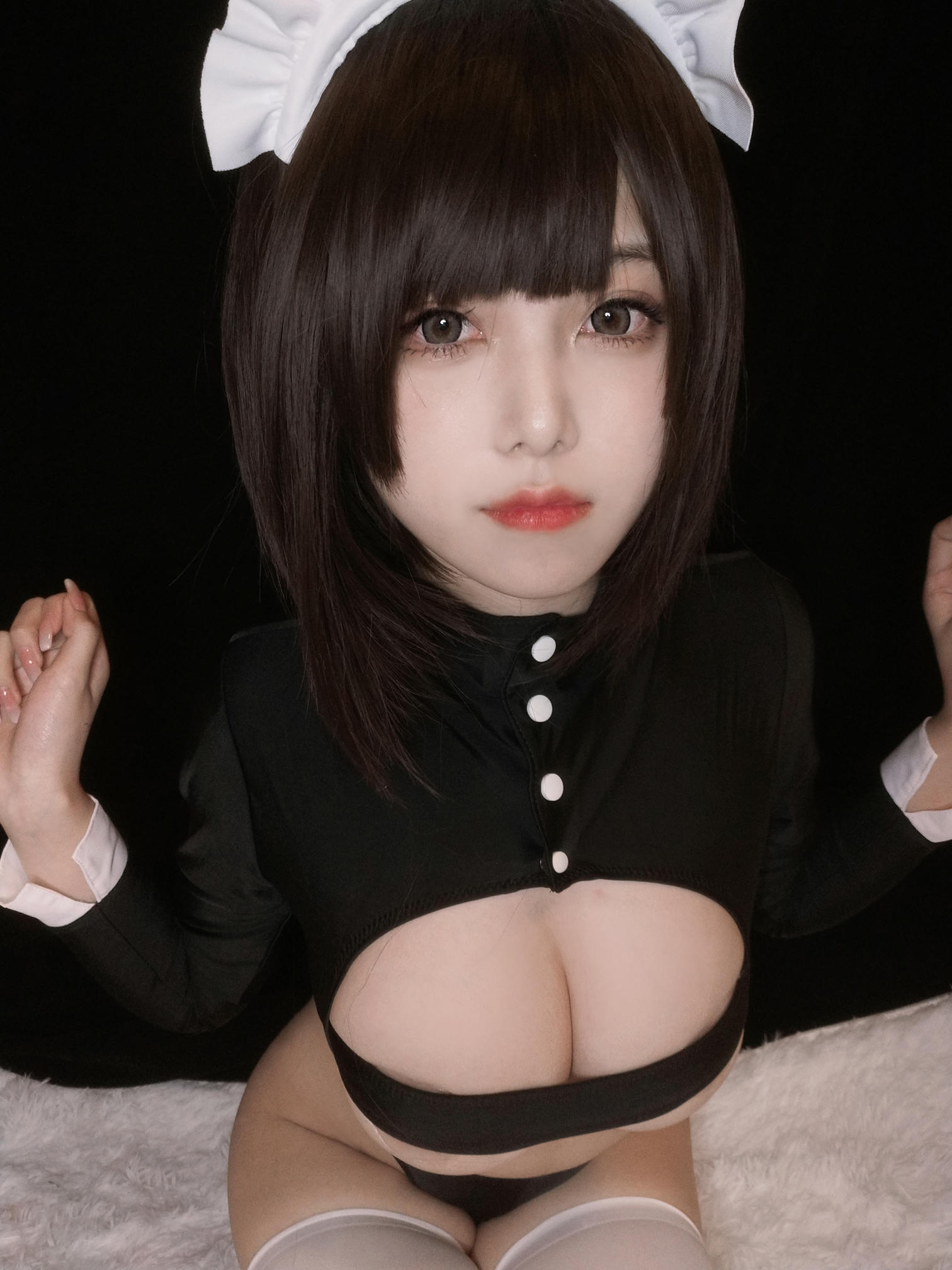 蜜汁猫裘 NO.087 歪萌高叉女仆自拍 [25P-232MB]_第2集