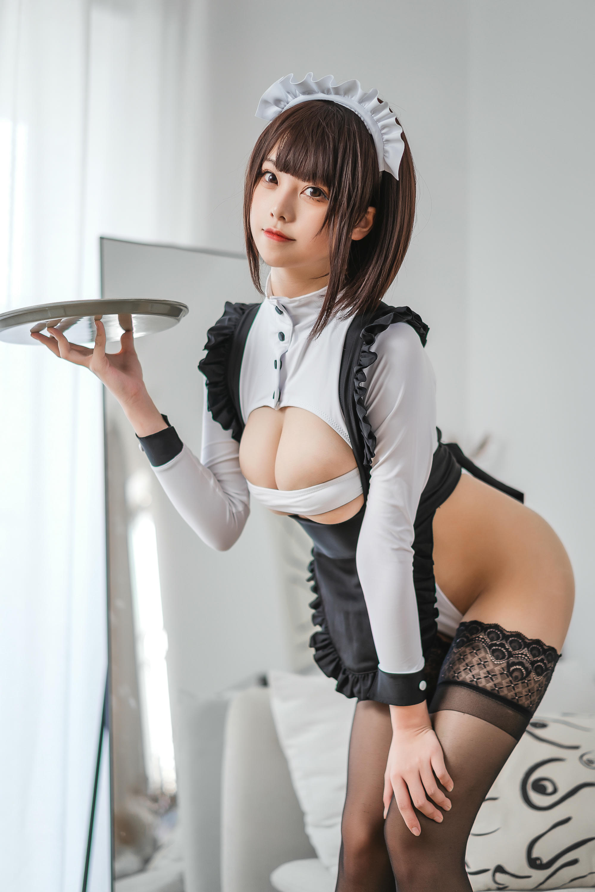 蜜汁猫裘 NO.091 高叉女仆 [50P 651MB]_第2集