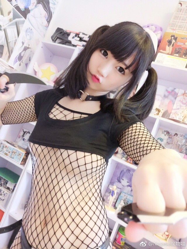 Nagesa魔物喵 女忍者黑网纹全身诱惑_第1集