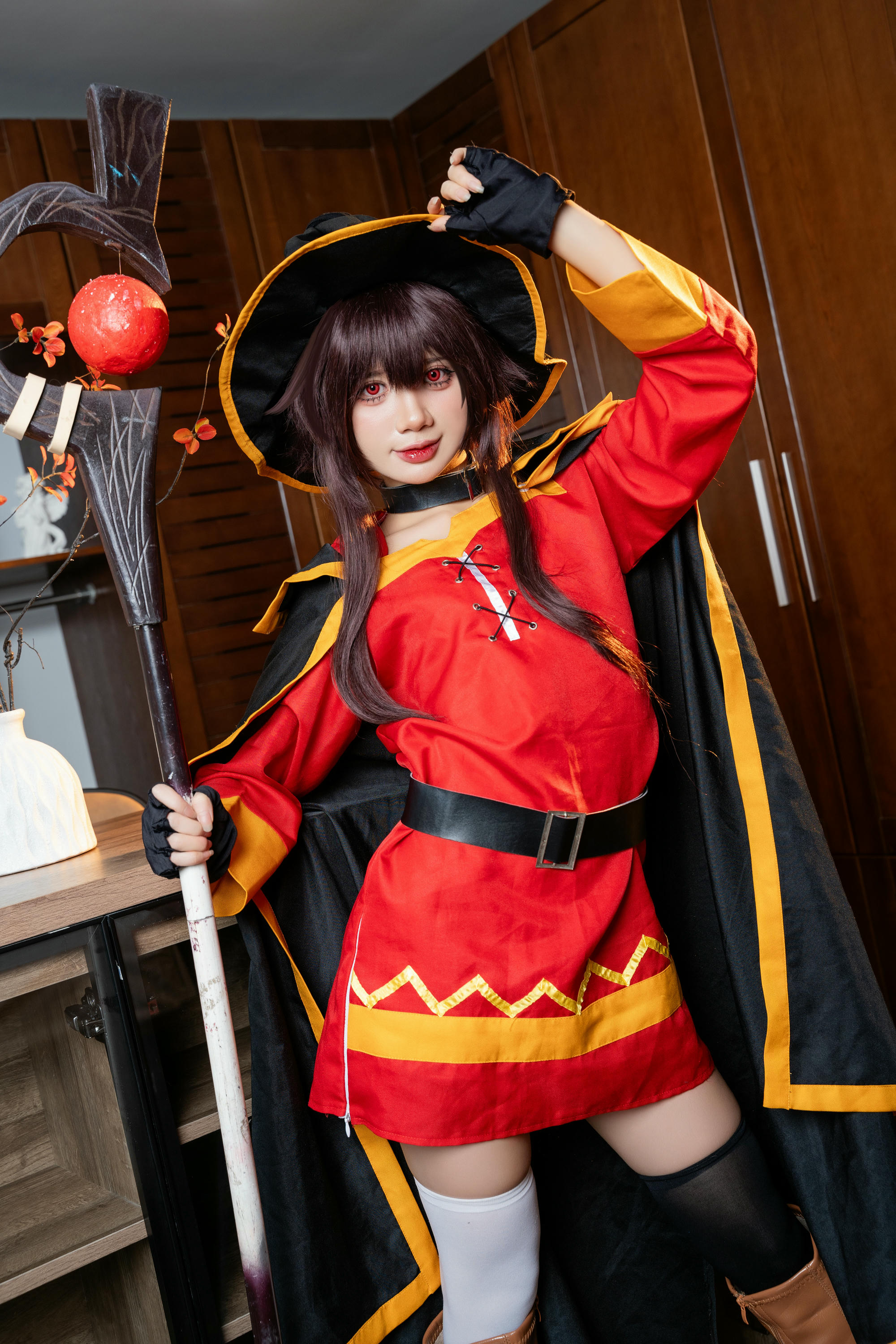 越南coser-PoppaChan NO.033 Konosuba Megumin [128P12V-1.01GB]_第1集