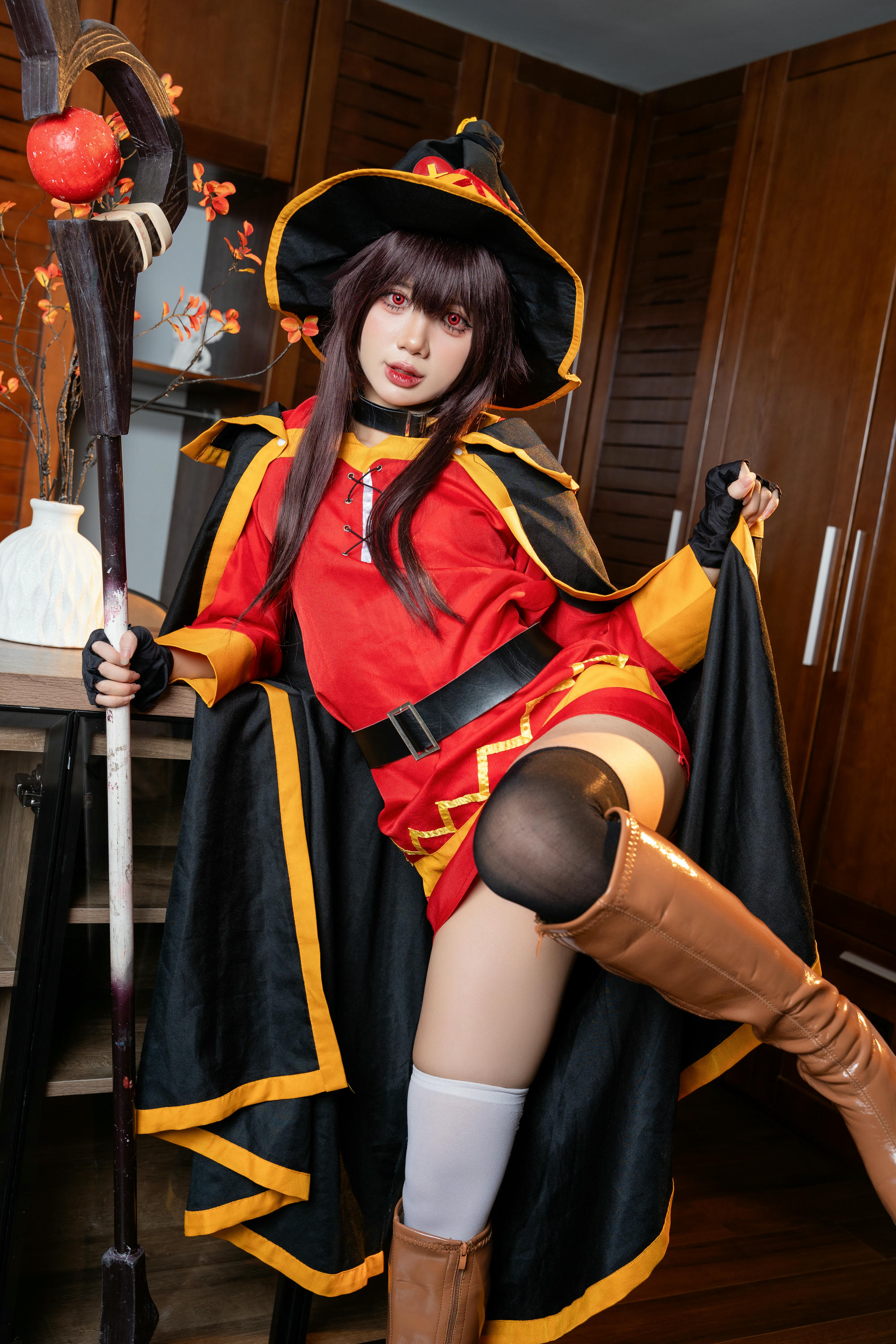 越南coser-PoppaChan NO.033 Konosuba Megumin [128P12V-1.01GB]_第1集