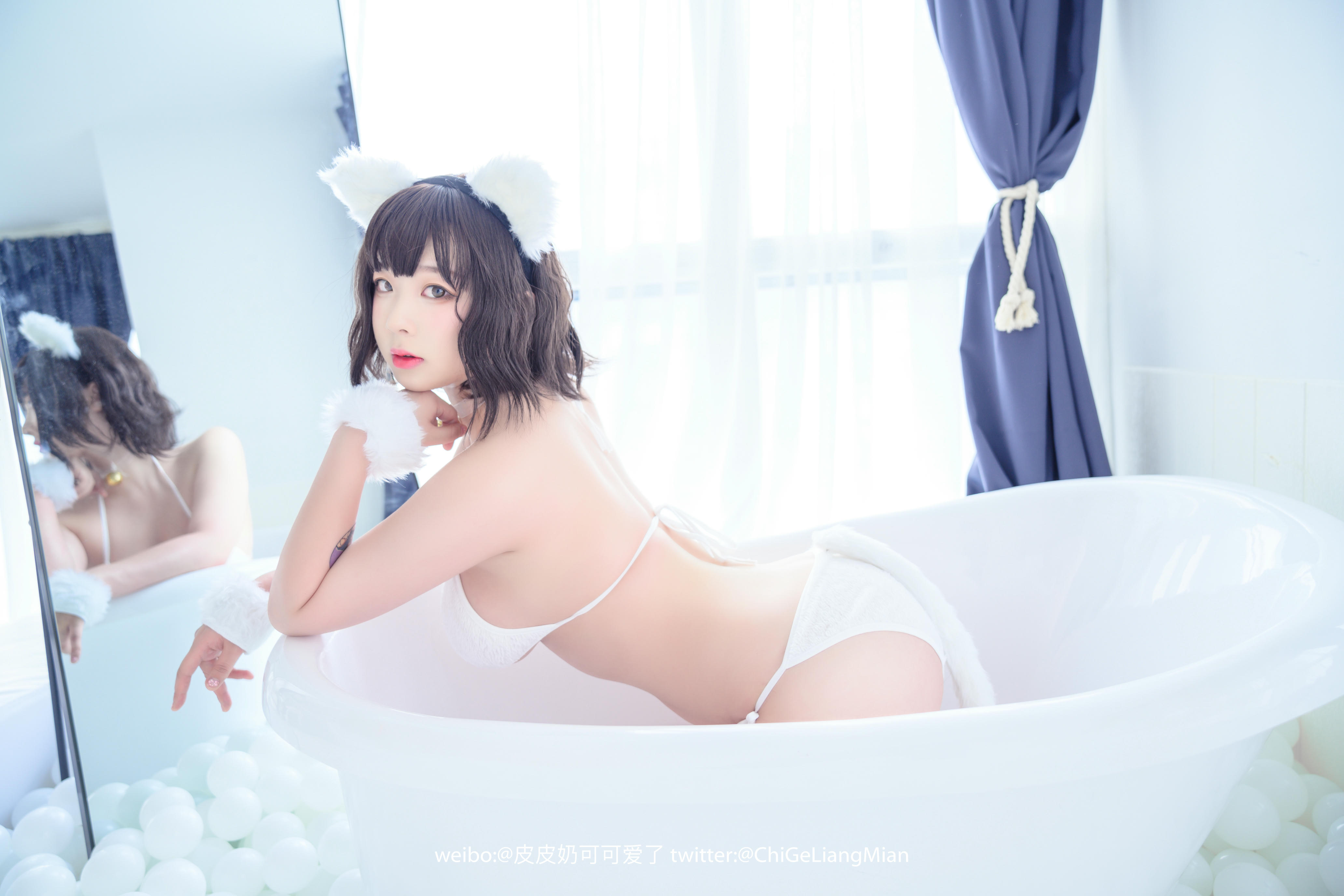 皮皮奶可可爱了啦 NO.014 白猫 [50P-524MB]_第1集