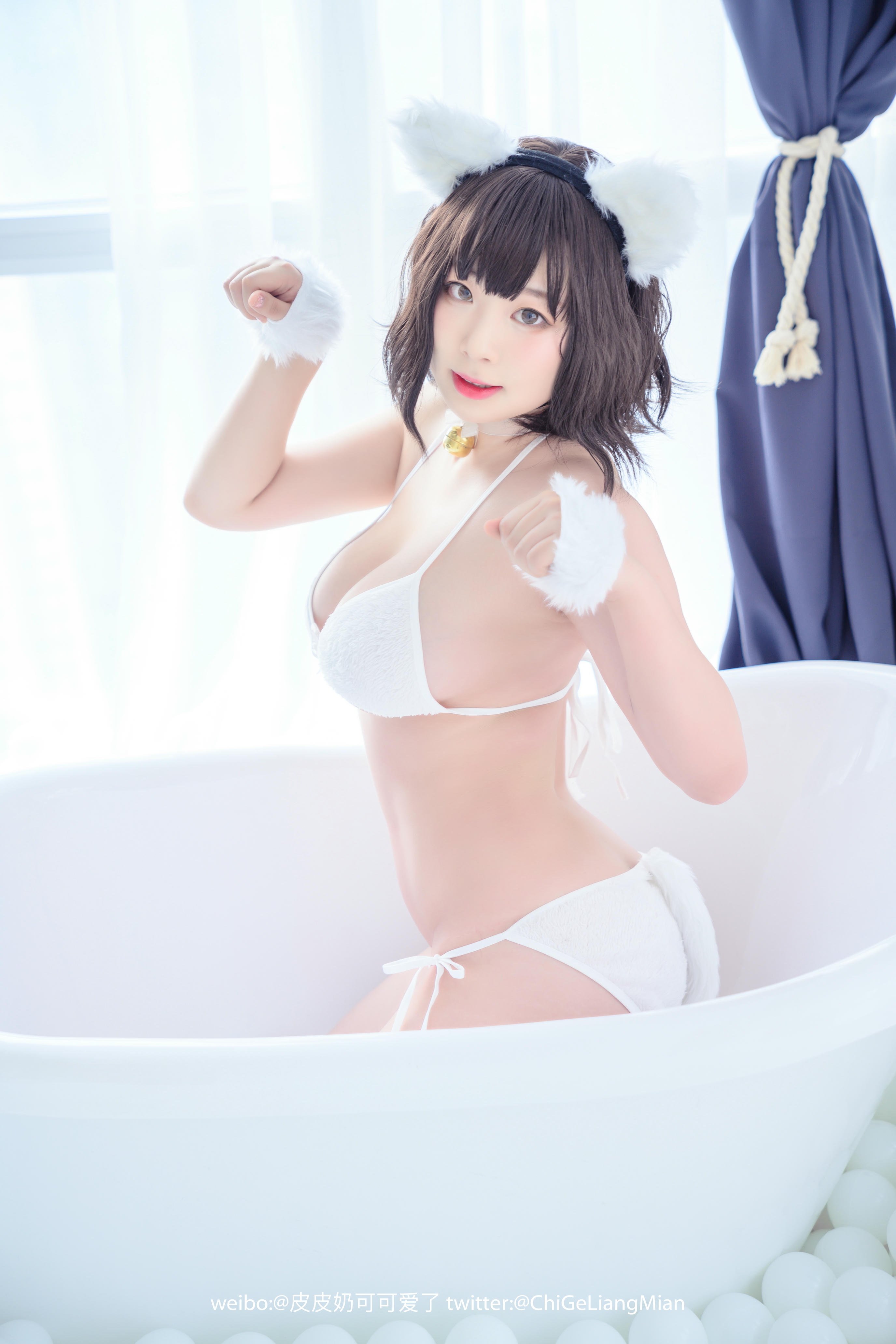 皮皮奶可可爱了啦 NO.014 白猫 [50P-524MB]_第1集