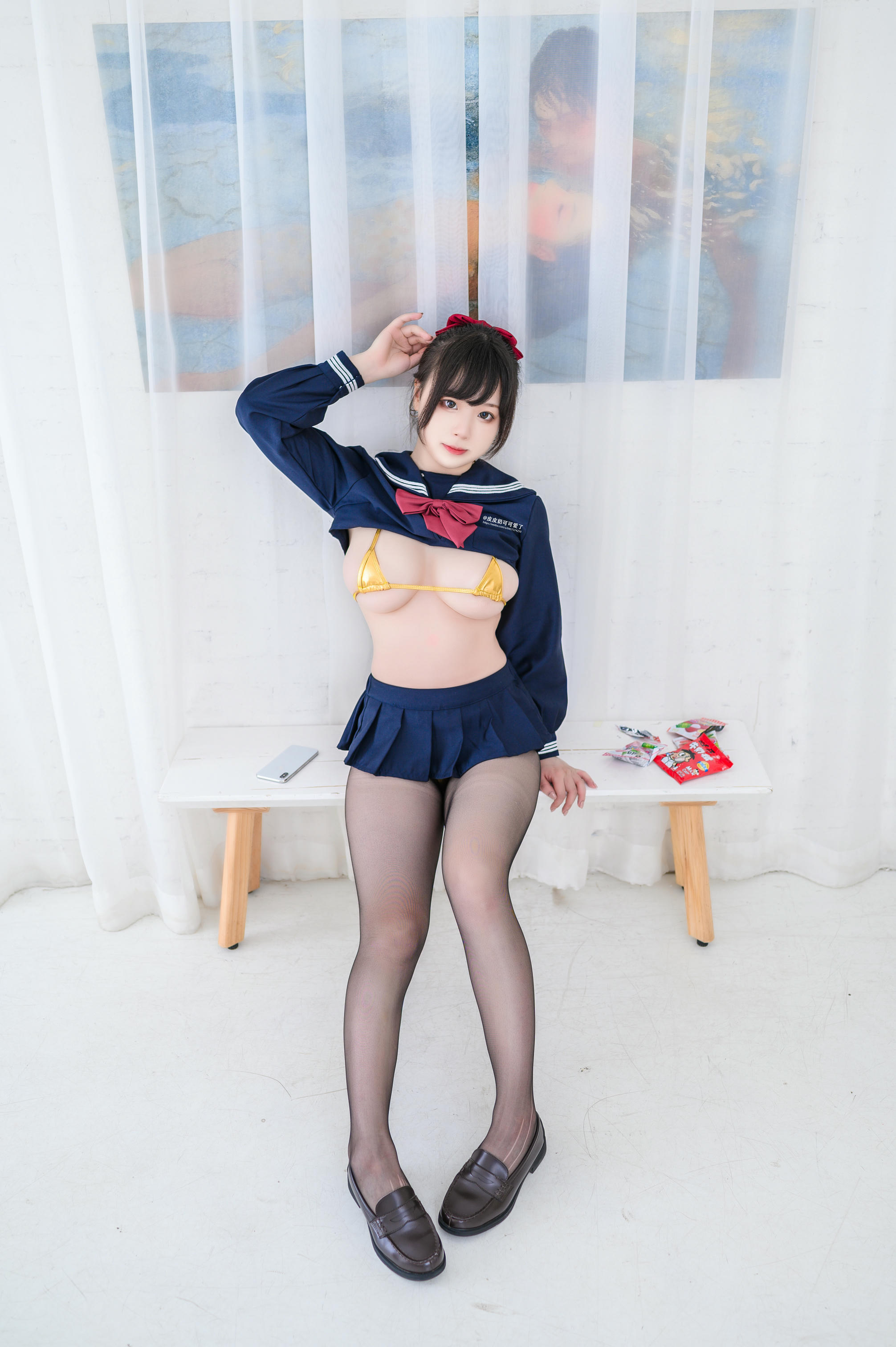 皮皮奶可可爱了啦 NO.004 黄金内衣jk [40P-458MB]_第1集
