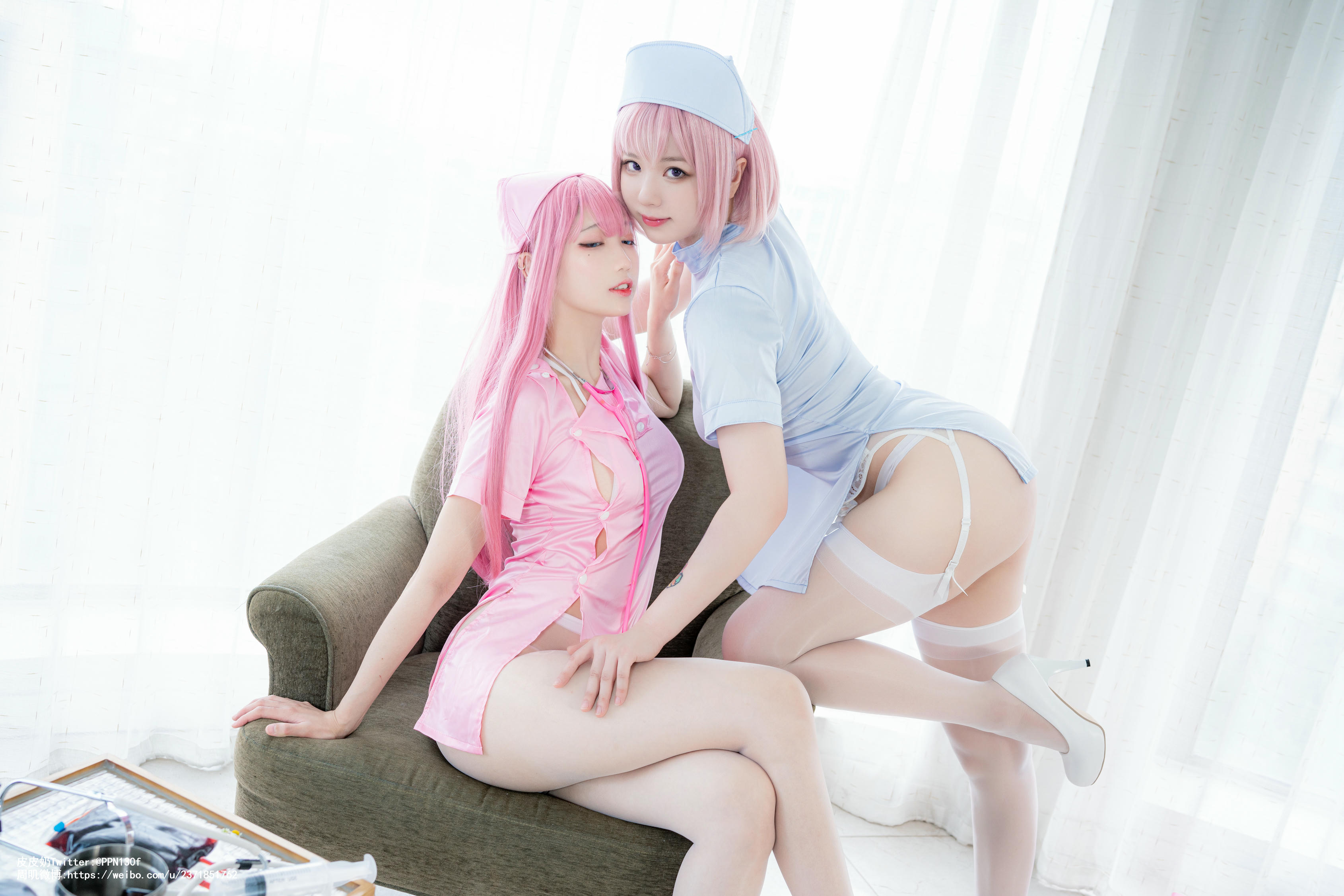 皮皮奶可可爱了啦 NO.034 &周叽是可爱兔兔 粉蓝护士 [77P8V-709MB]_第1集