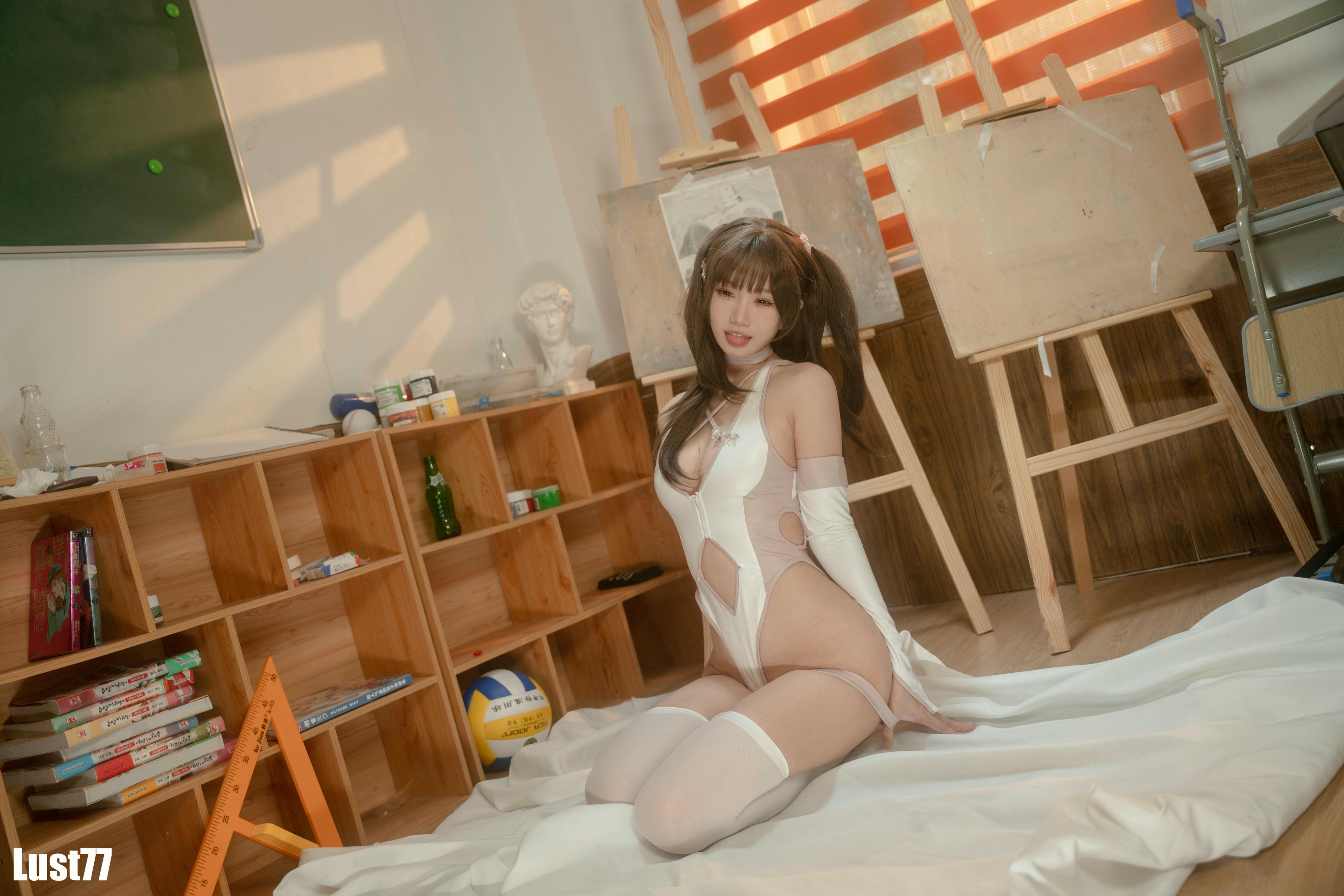 柒柒要乖哦 NO.051 柒柒不可爱 粉色泳衣 [79P 1GB]_第3集