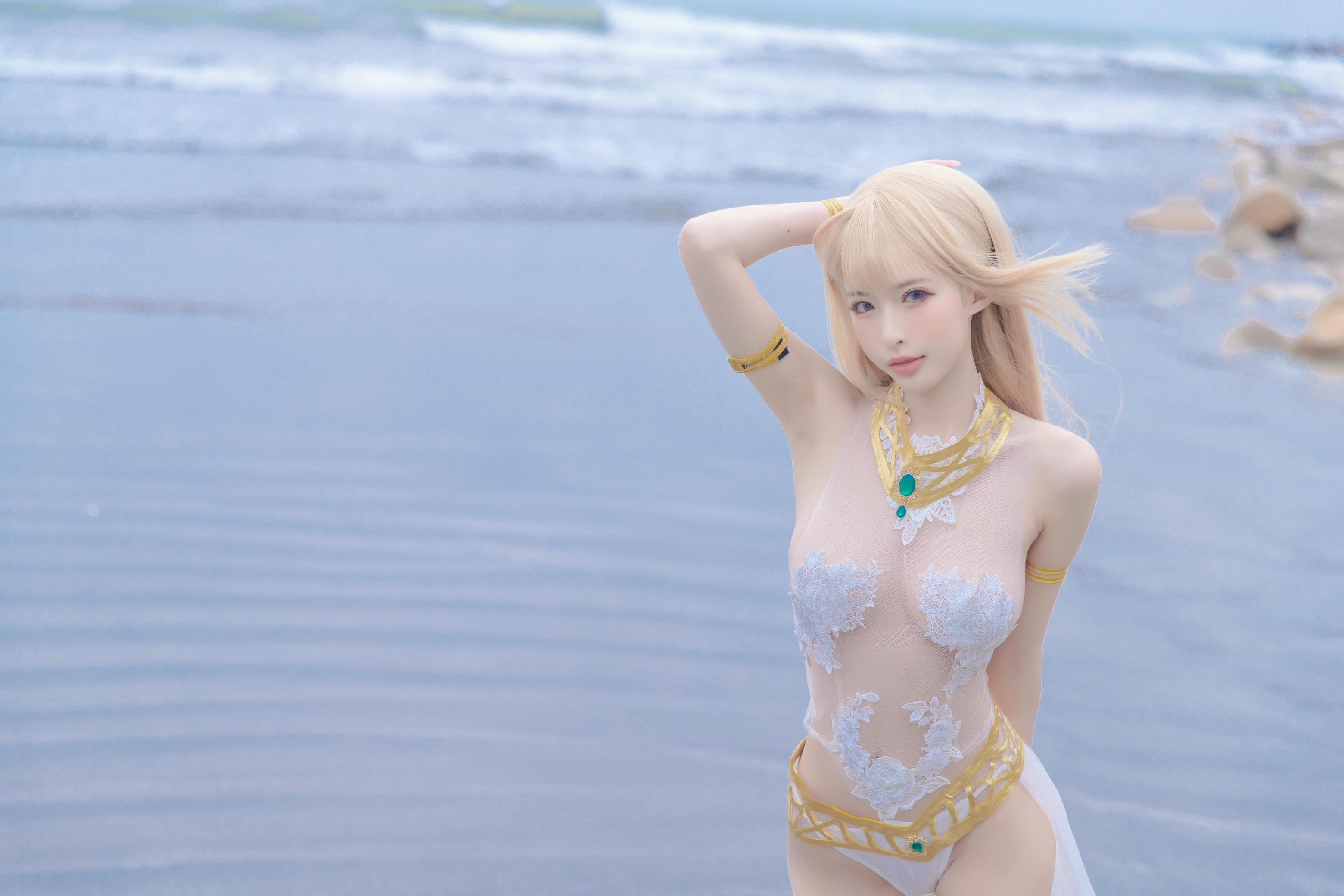 清水由乃 NO.023 玛丽萝丝 白色泳衣 [33P-355MB]_第1集
