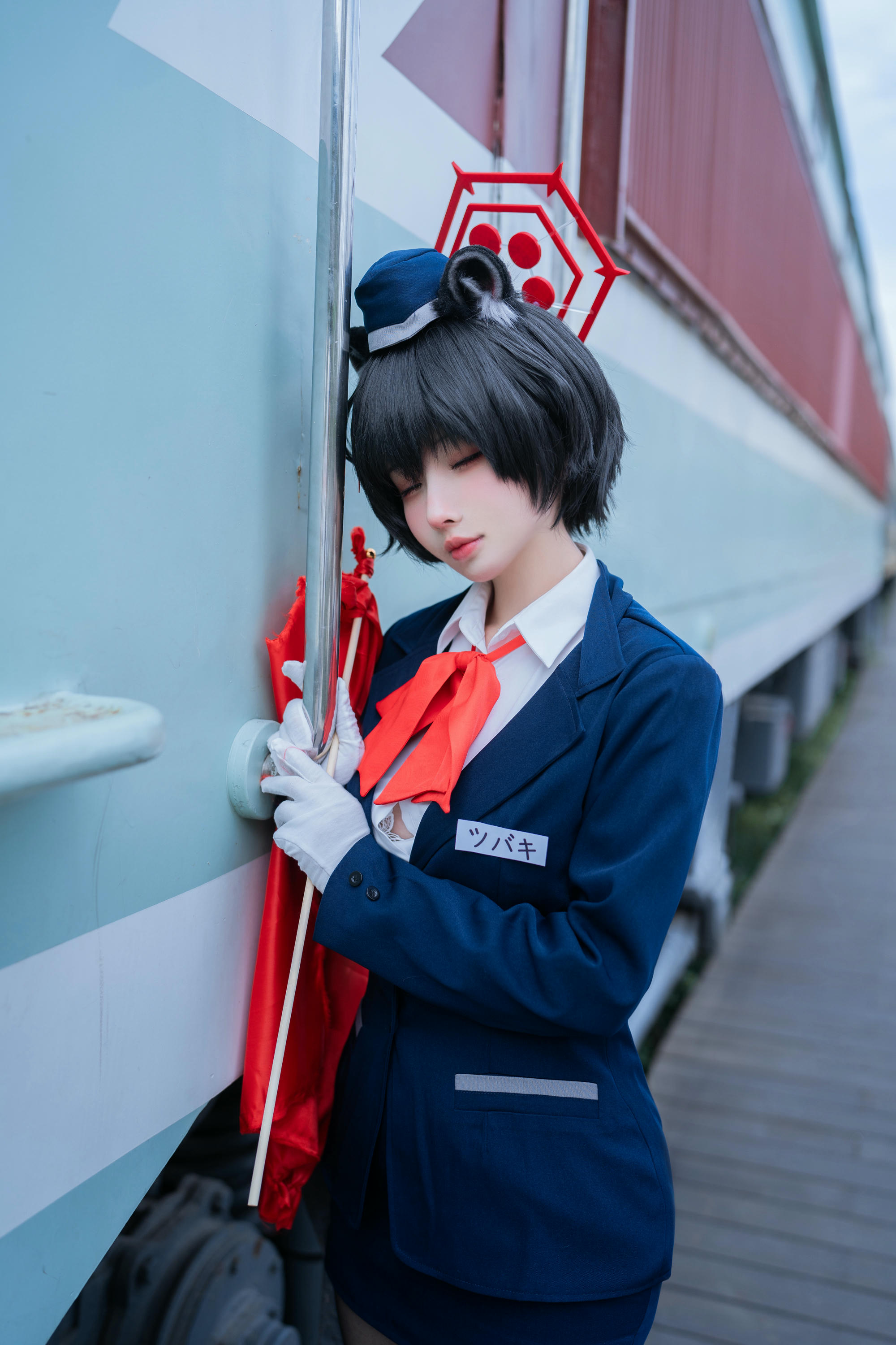 rioko凉凉子 NO.133 蔚蓝档案椿导游 [62P12V 1GB]_第1集