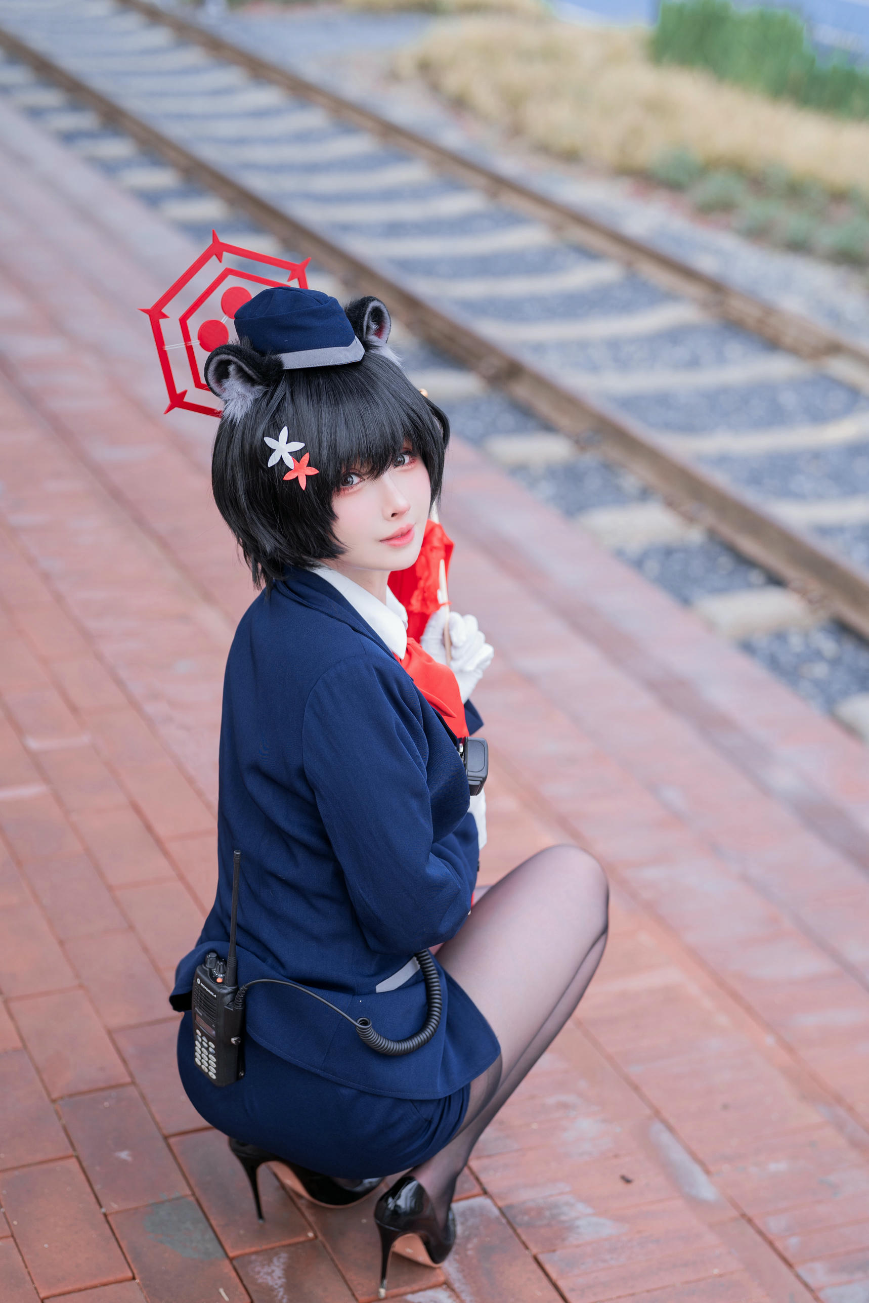 rioko凉凉子 NO.133 蔚蓝档案椿导游 [62P12V 1GB]_第1集