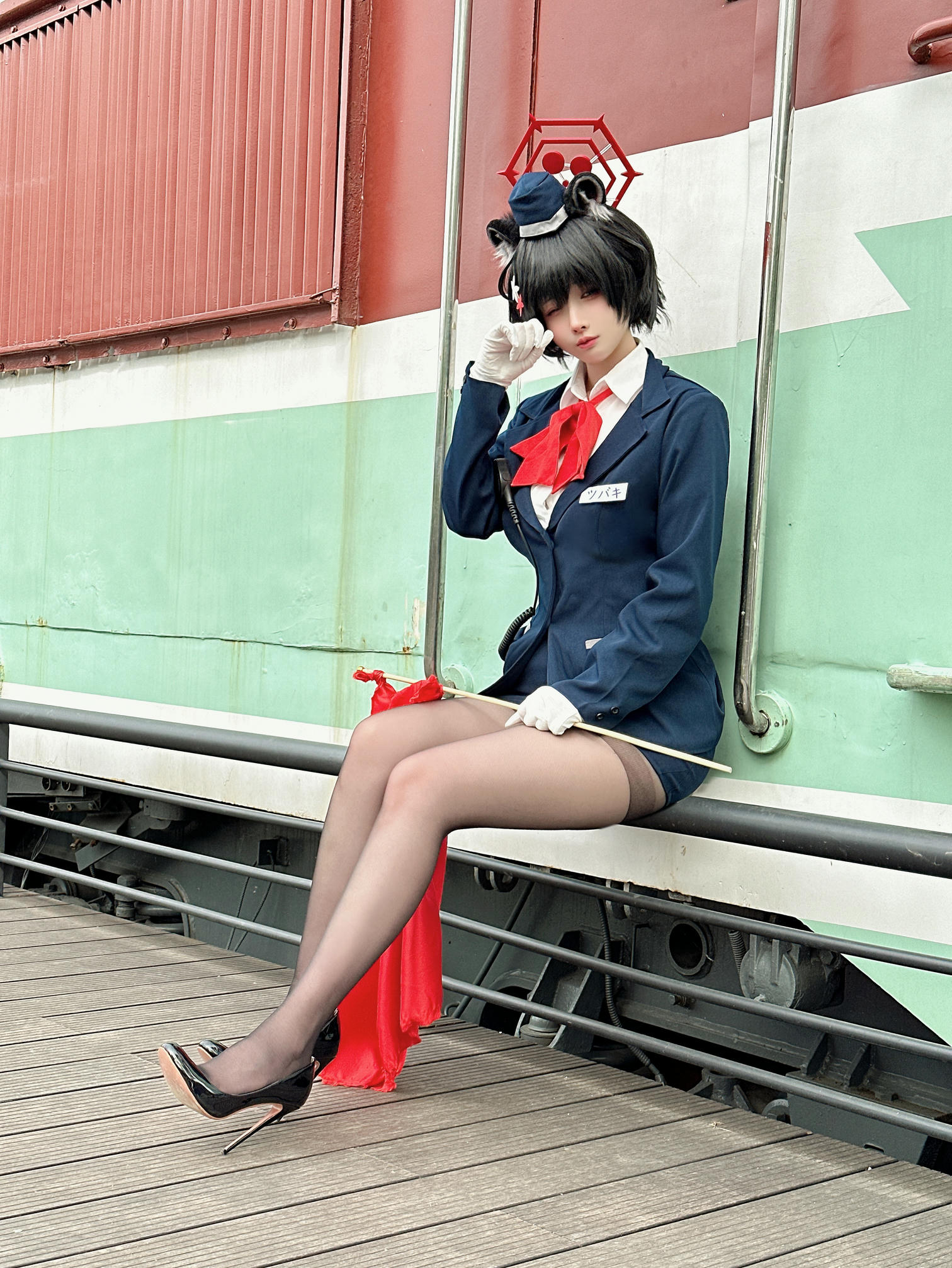rioko凉凉子 NO.133 蔚蓝档案椿导游 [62P12V 1GB]-自拍＆小视频_第1集