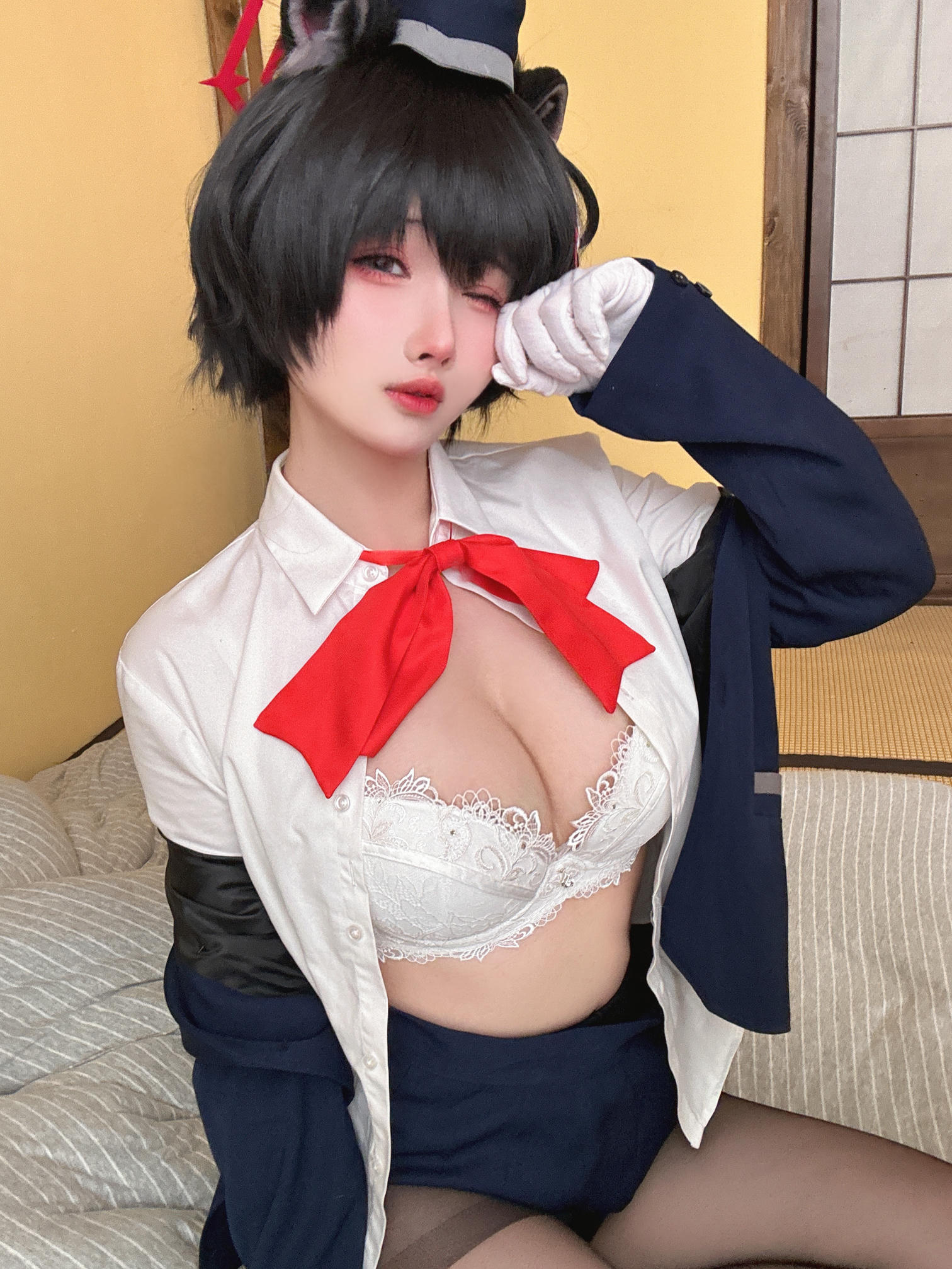 rioko凉凉子 NO.133 蔚蓝档案椿导游 [62P12V 1GB]-自拍＆小视频_第1集
