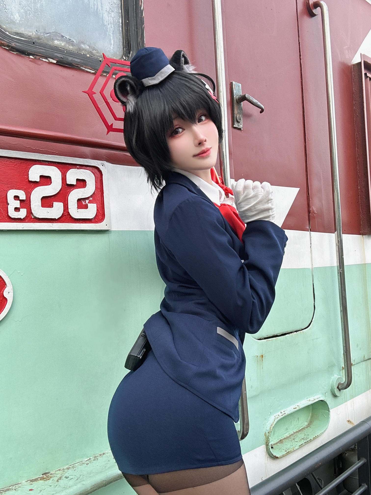 rioko凉凉子 NO.133 蔚蓝档案椿导游 [62P12V 1GB]-自拍＆小视频_第1集