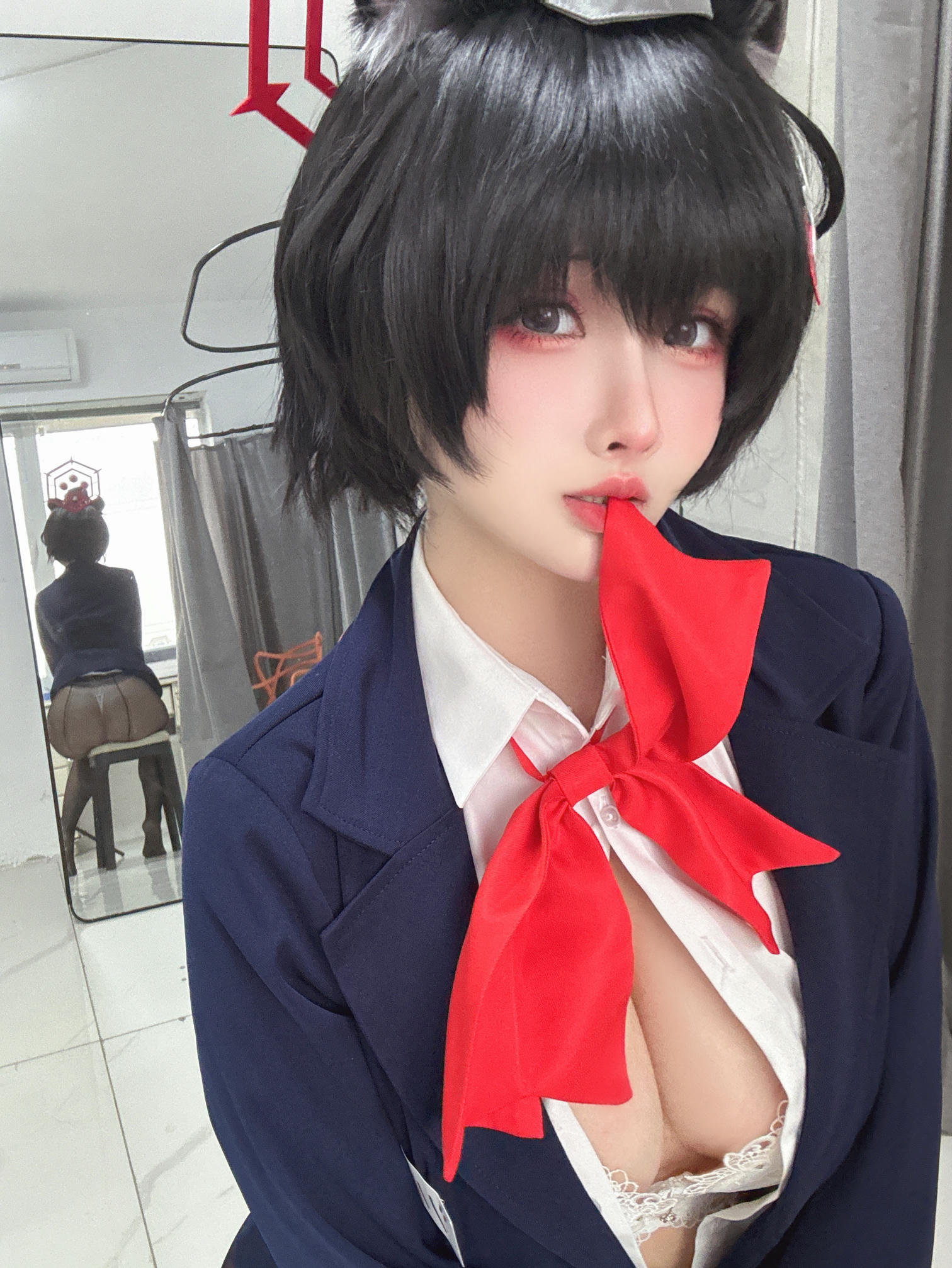 rioko凉凉子 NO.133 蔚蓝档案椿导游 [62P12V 1GB]-自拍＆小视频_第1集