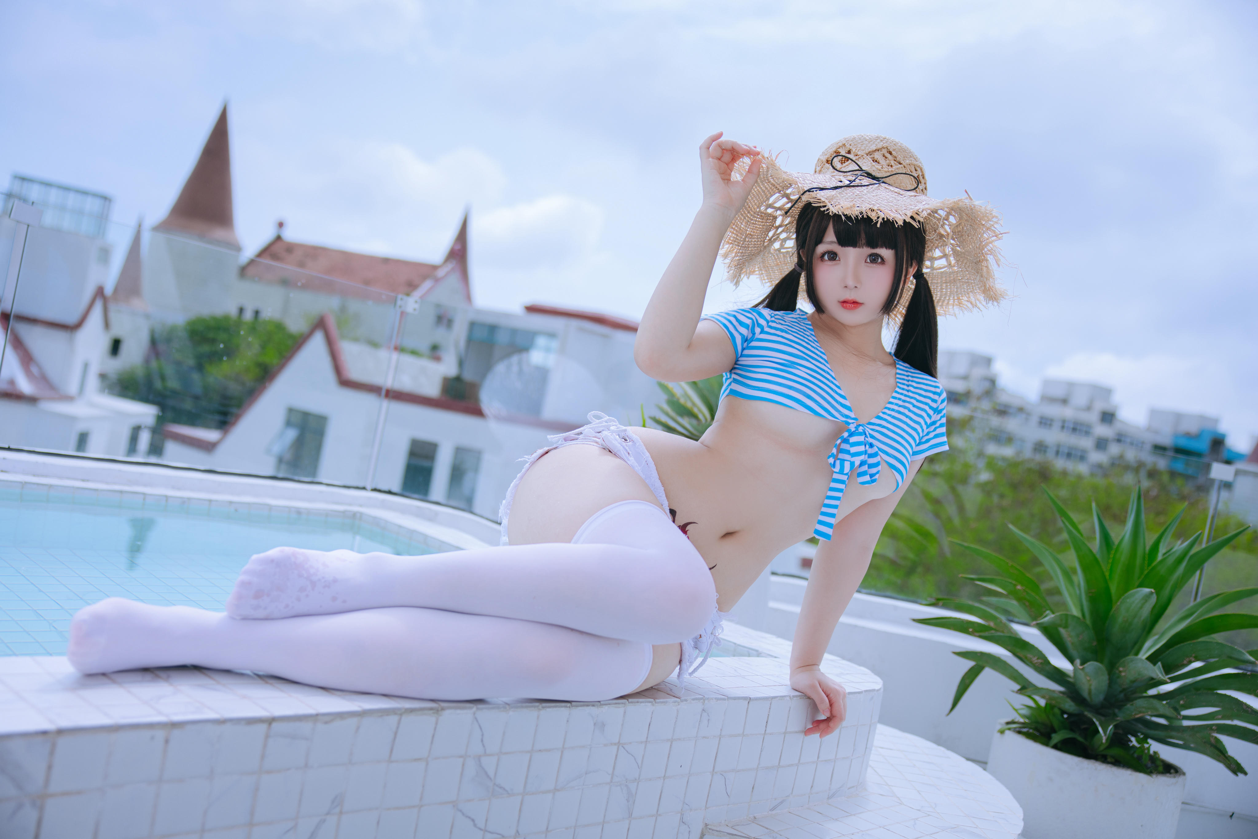 日奈娇 NO.179 蓝白条 [150P6V 1.17GB]_第1集