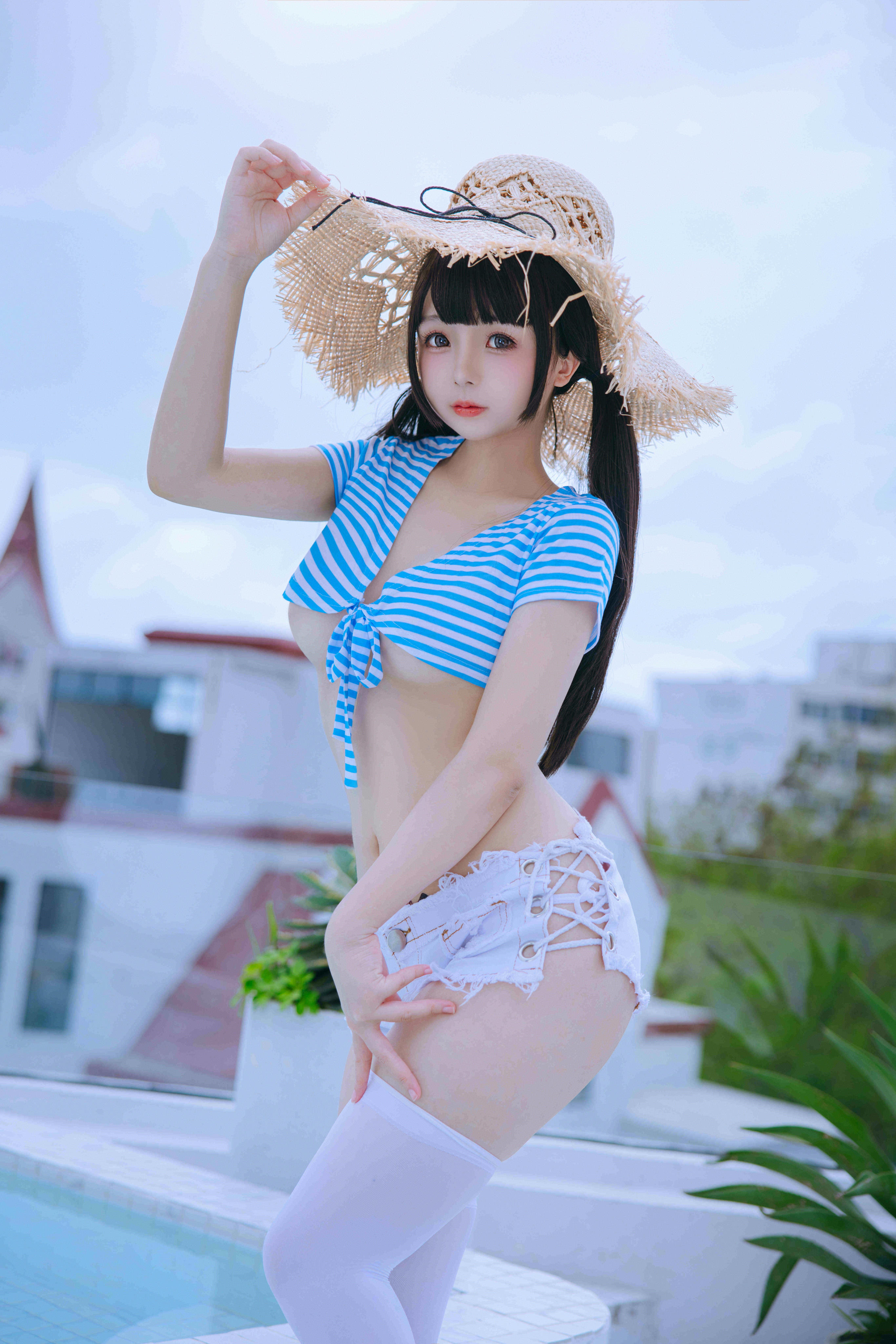 日奈娇 NO.179 蓝白条 [150P6V 1.17GB]_第1集