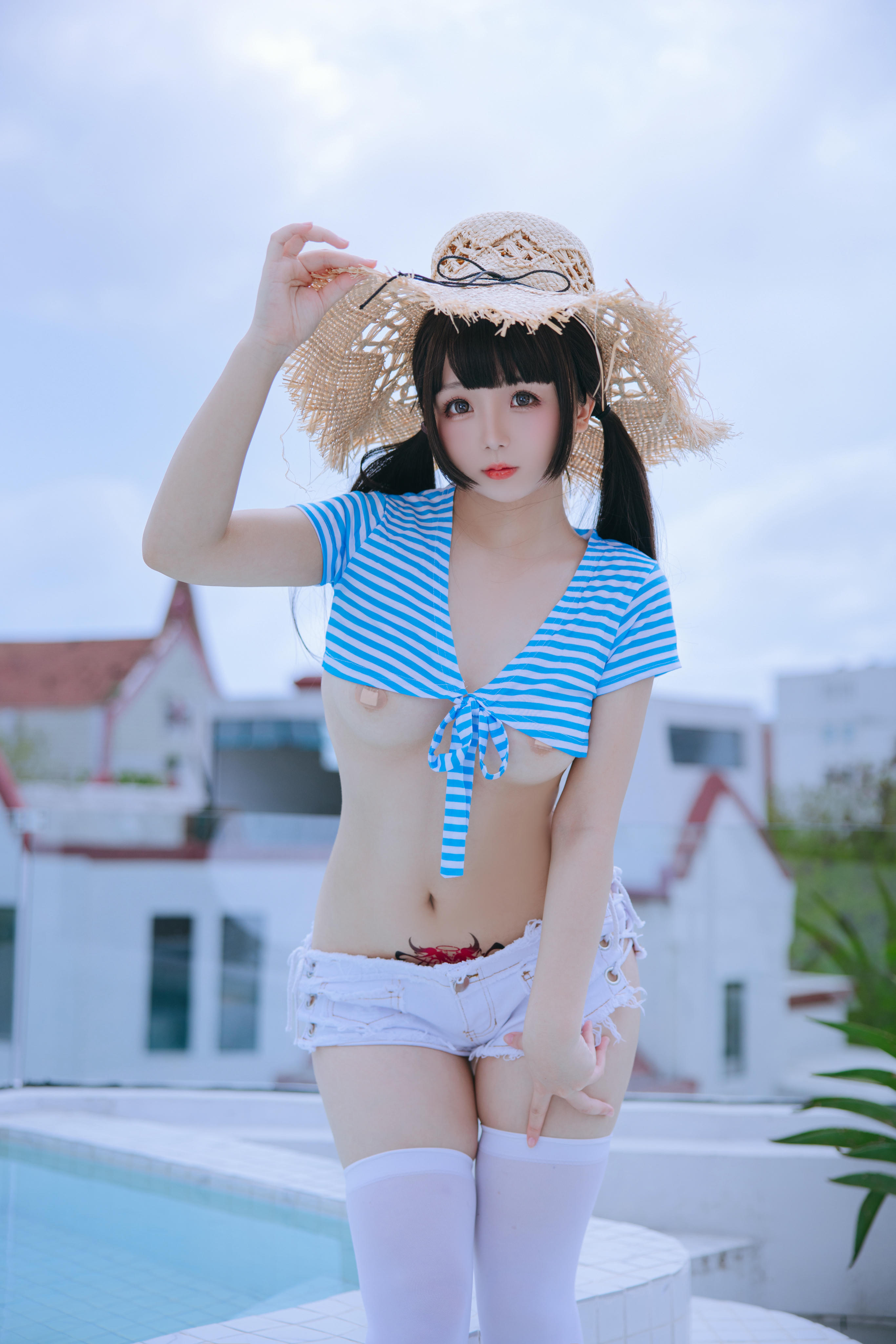 日奈娇 NO.179 蓝白条 [150P6V 1.17GB]_第1集