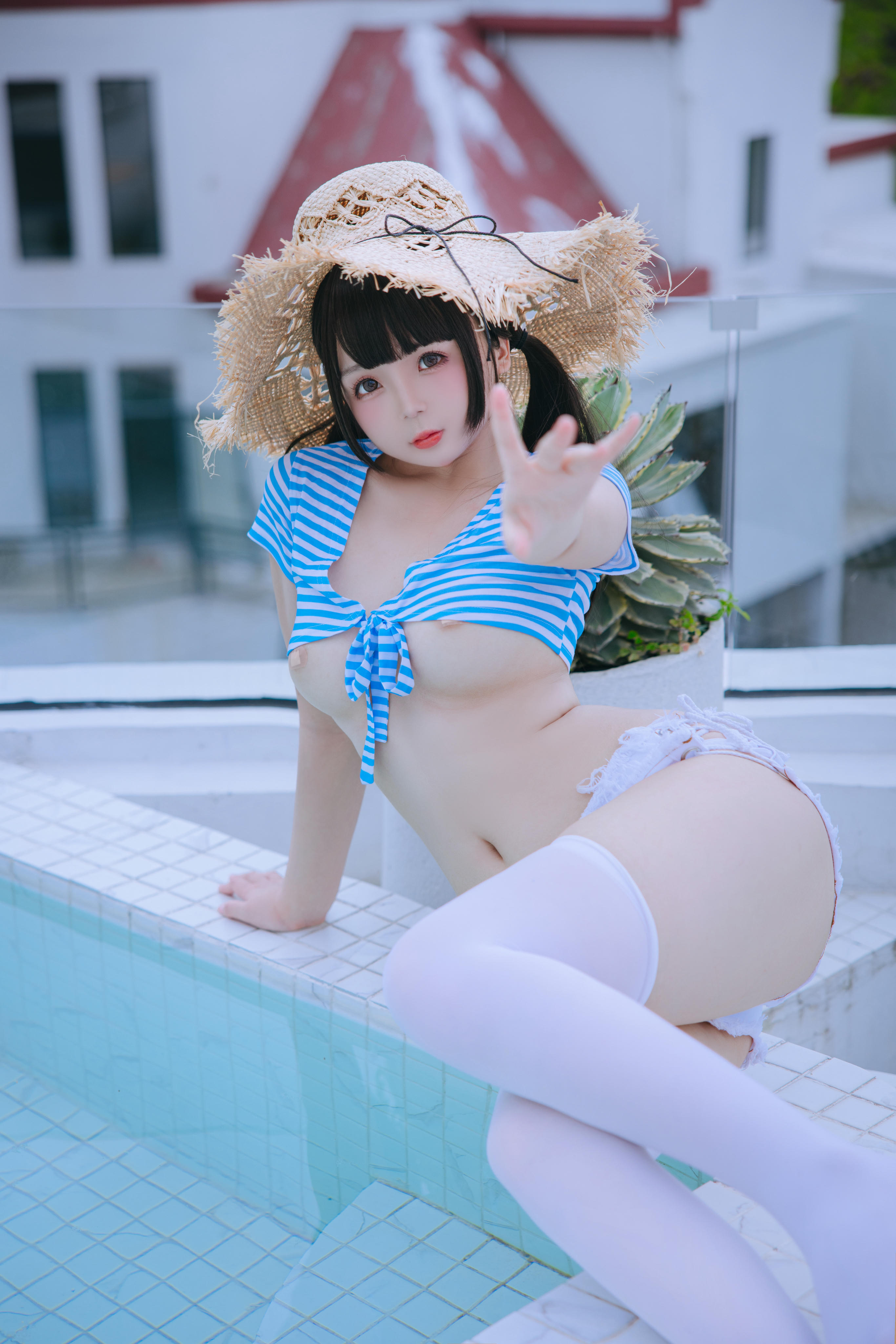 日奈娇 NO.179 蓝白条 [150P6V 1.17GB]_第1集