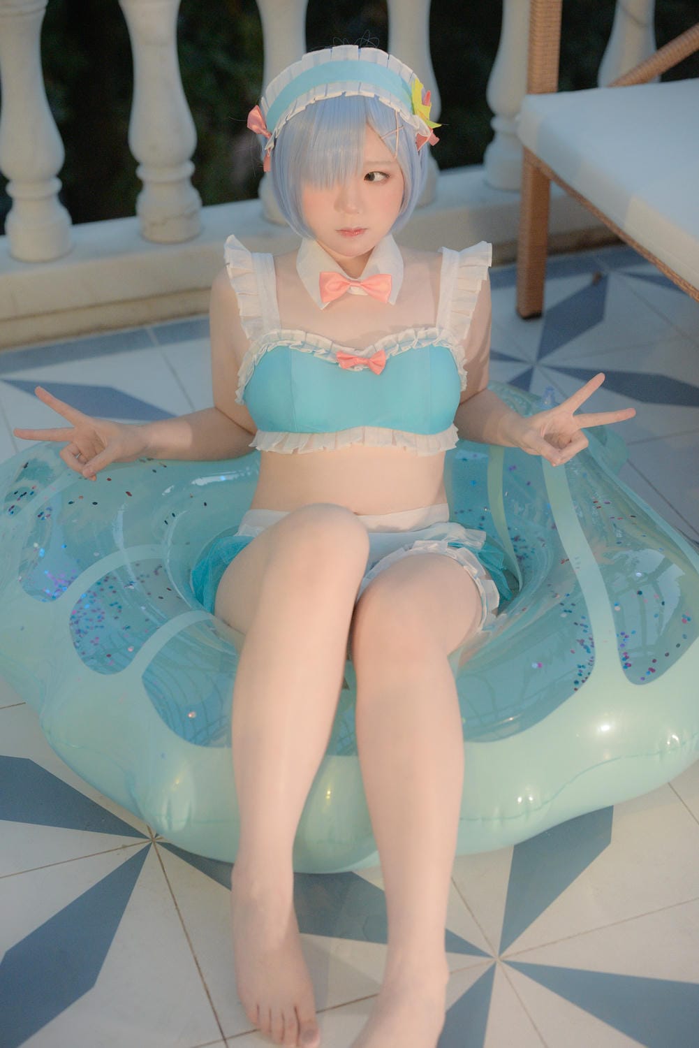 きょう肉肉Vol.20 屋外プールにいる💙レムちゃん（動画入り）_第2集