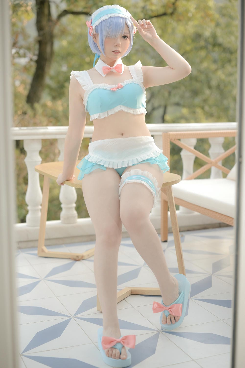 きょう肉肉Vol.20 屋外プールにいる💙レムちゃん（動画入り）_第3集