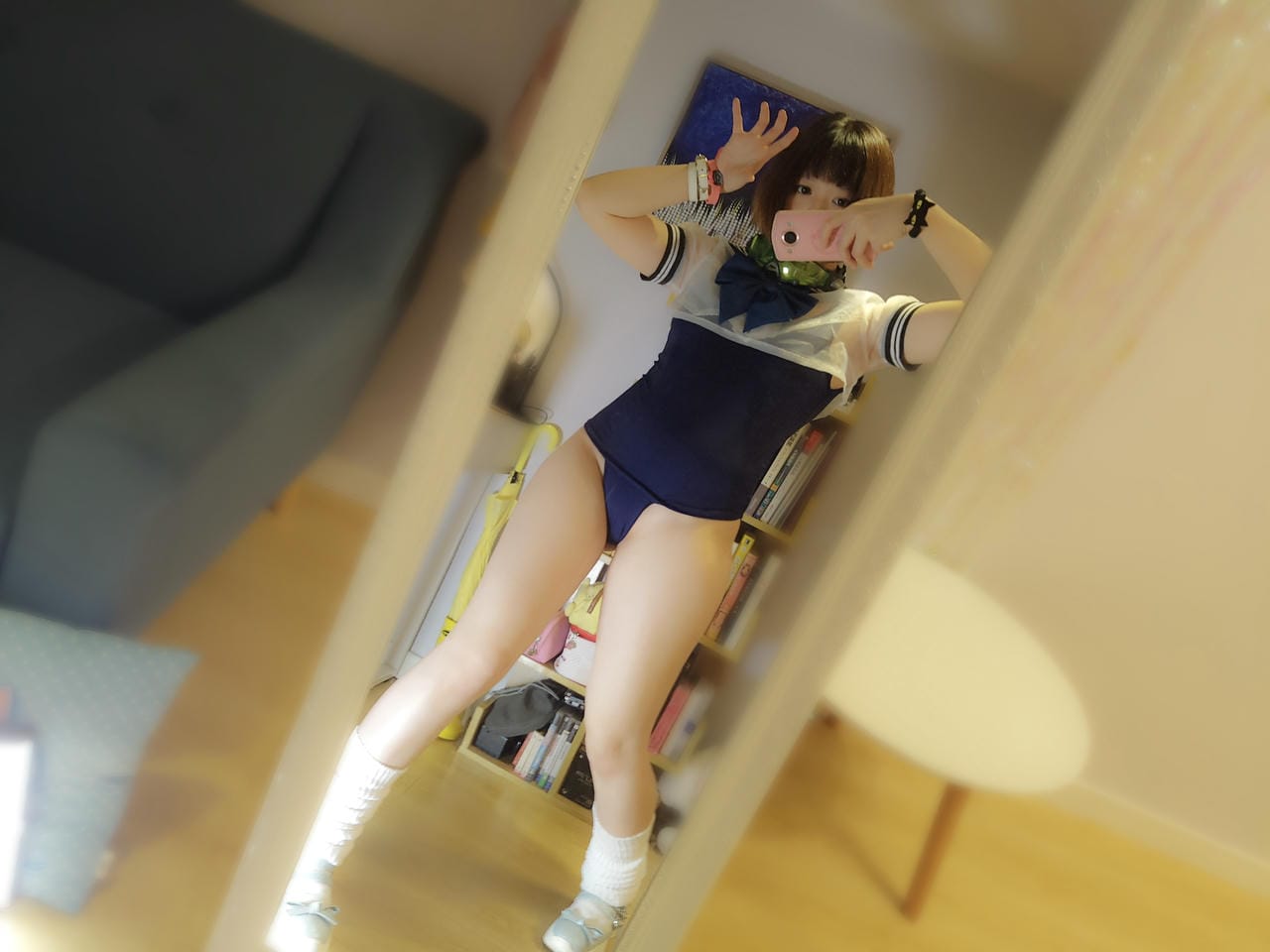 日本cosplay肉肉-#002 - 2019-05-07 - 透け制服のJK_第1集
