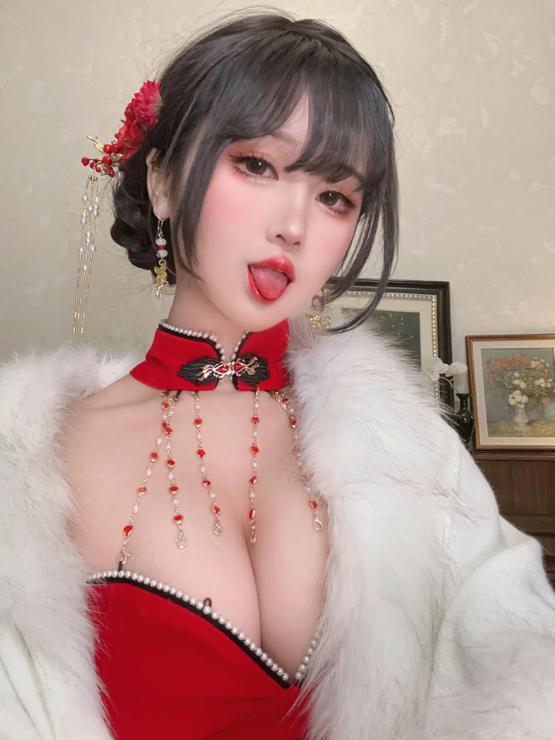 三度_69 NO.071 红丝绒旗袍 [75P3V-704MB]_第3集