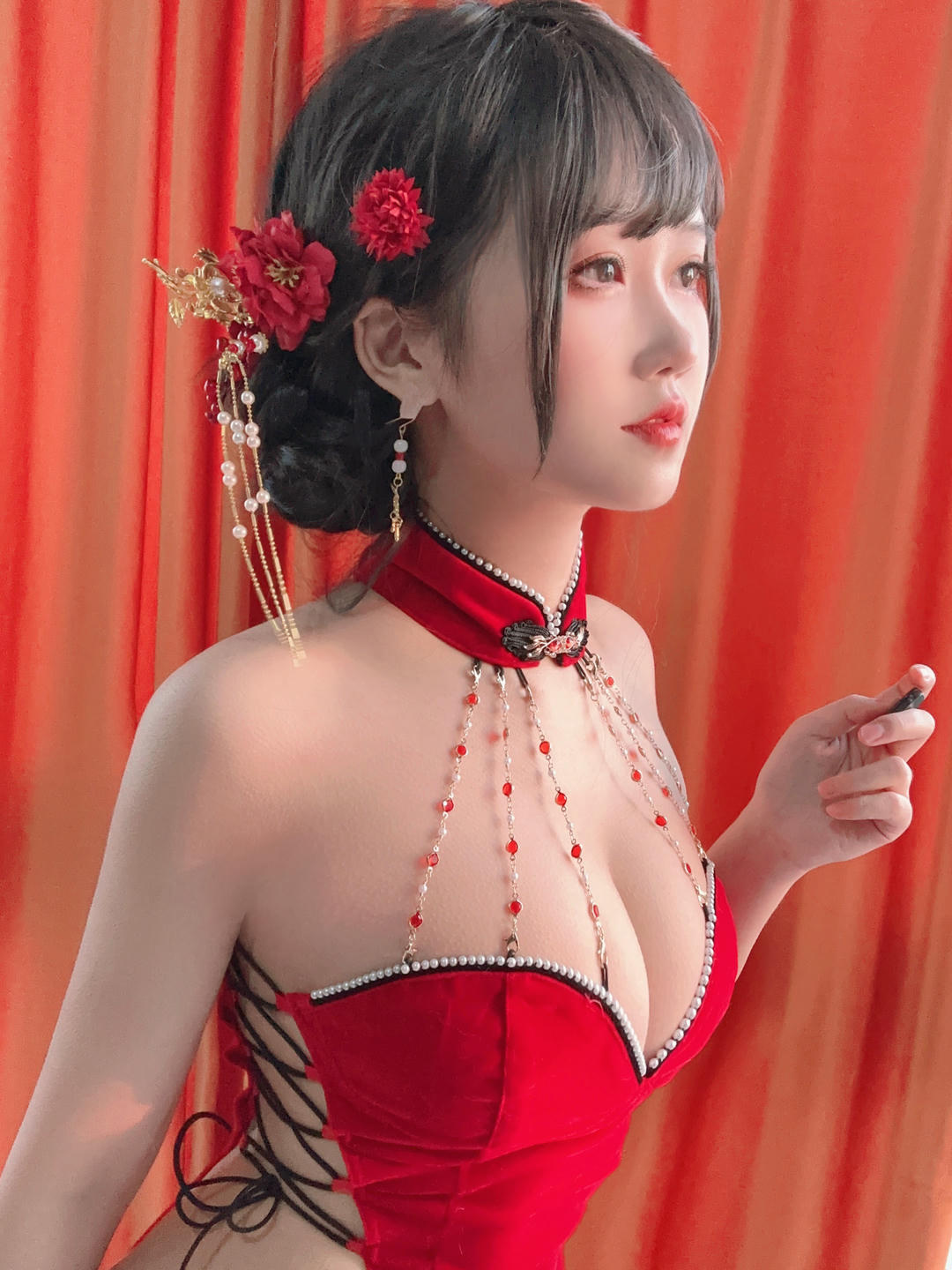 三度_69 NO.071 红丝绒旗袍 [75P3V-704MB]_第3集