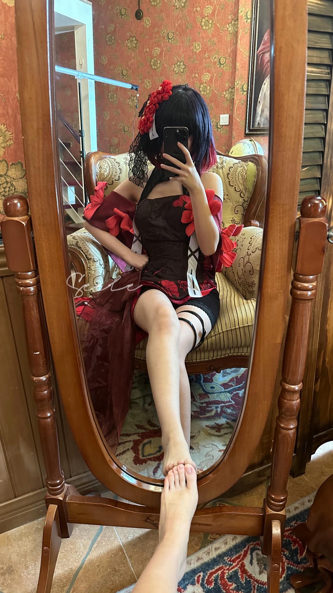吃货麦麦w-Seele麦麦 NO.002 黑希旗袍物语 [61P8V 976MB]-对镜_第1集
