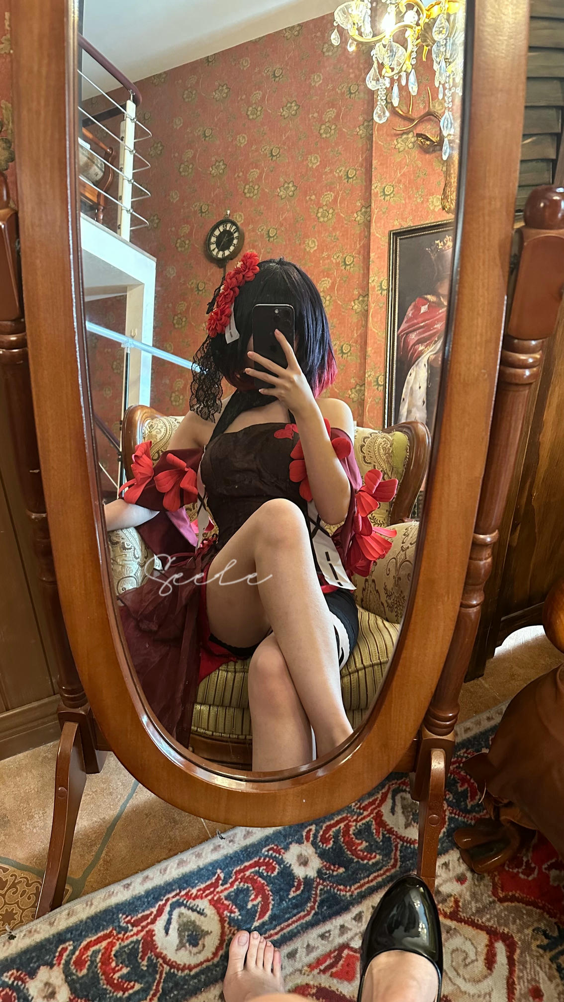 吃货麦麦w-Seele麦麦 NO.002 黑希旗袍物语 [61P8V 976MB]-对镜_第1集