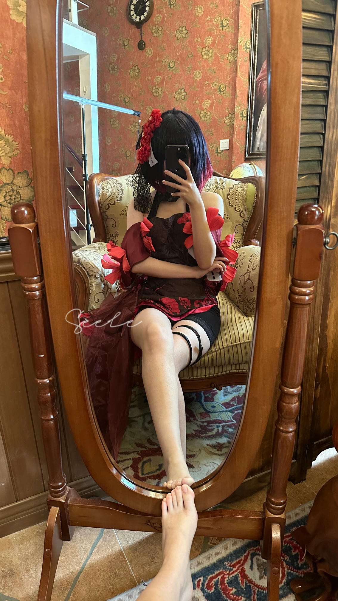 吃货麦麦w-Seele麦麦 NO.002 黑希旗袍物语 [61P8V 976MB]-对镜_第2集