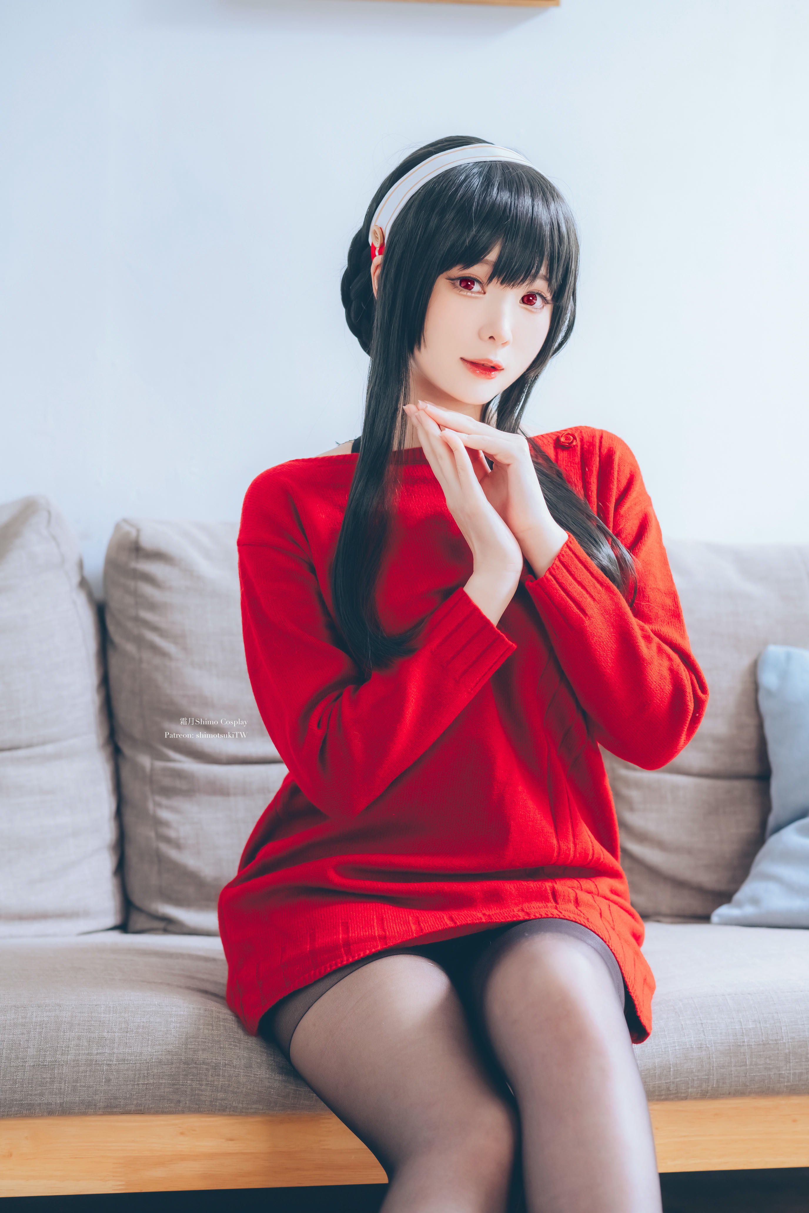 霜月shimo NO.095 Yor Forger  Red Sweater[15P-146.3M]_第1集