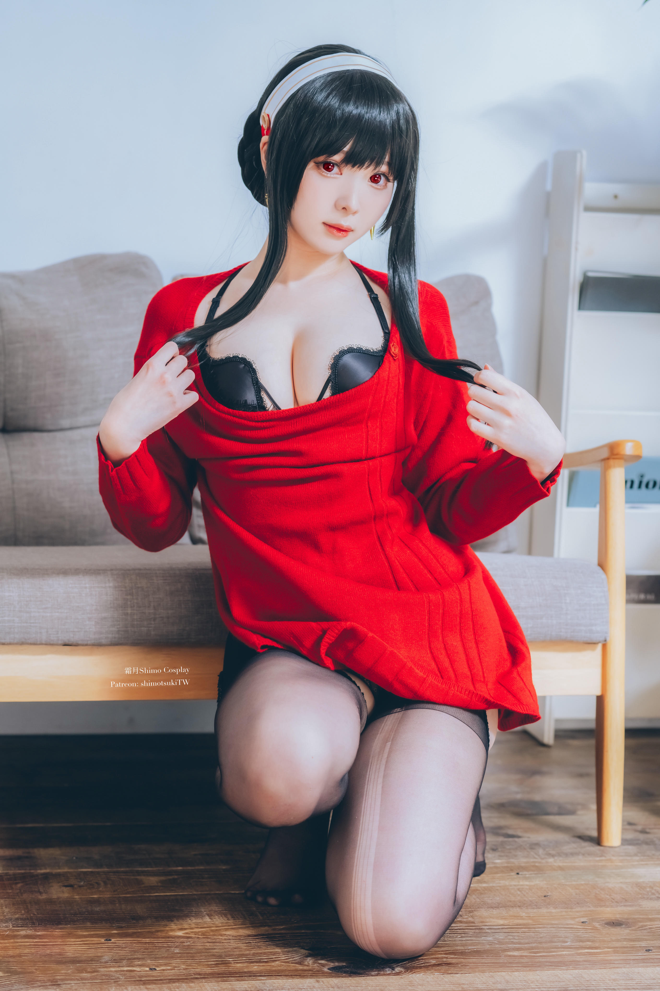霜月shimo NO.095 Yor Forger  Red Sweater[15P-146.3M]_第1集
