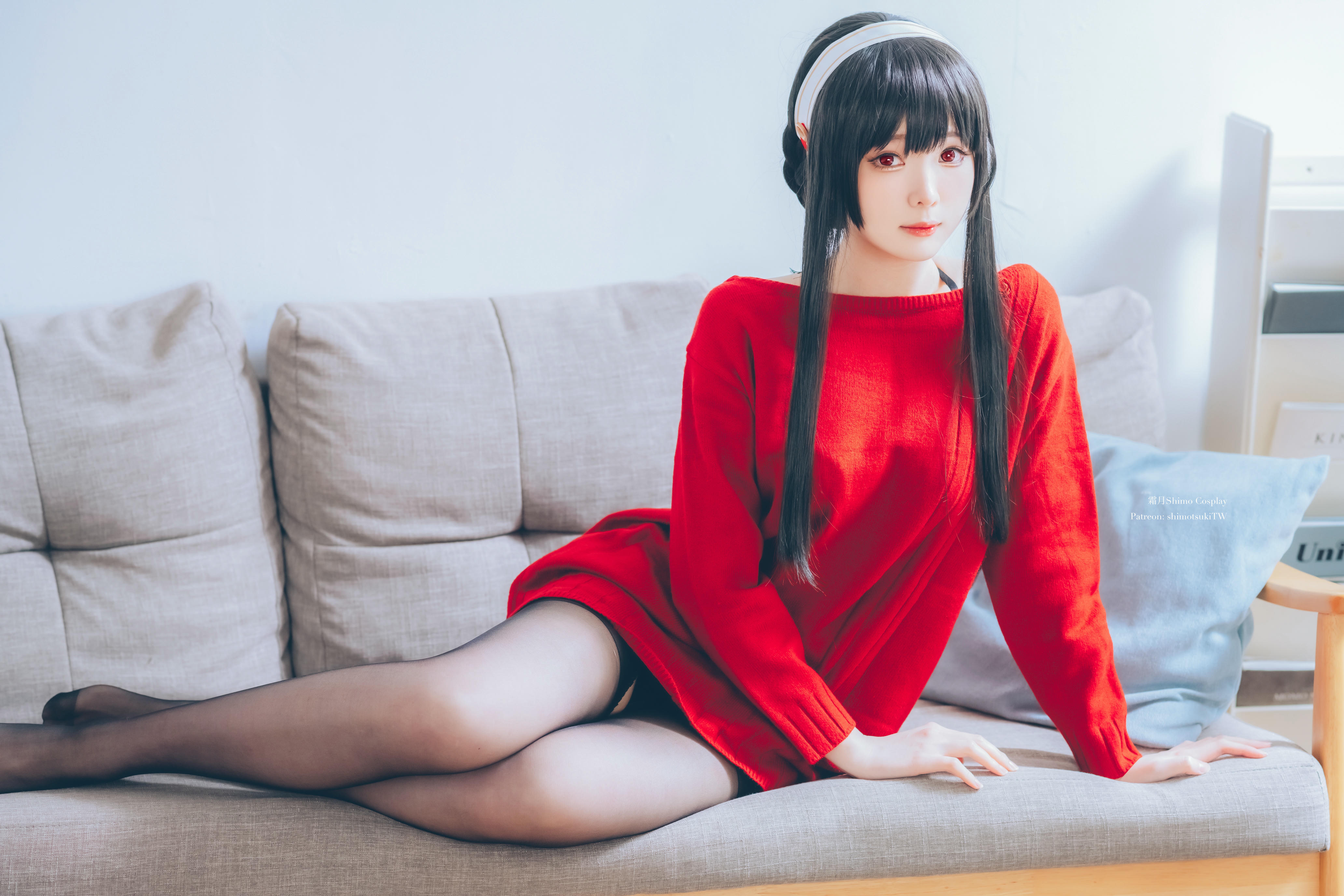 霜月shimo NO.095 Yor Forger  Red Sweater[15P-146.3M]_第1集