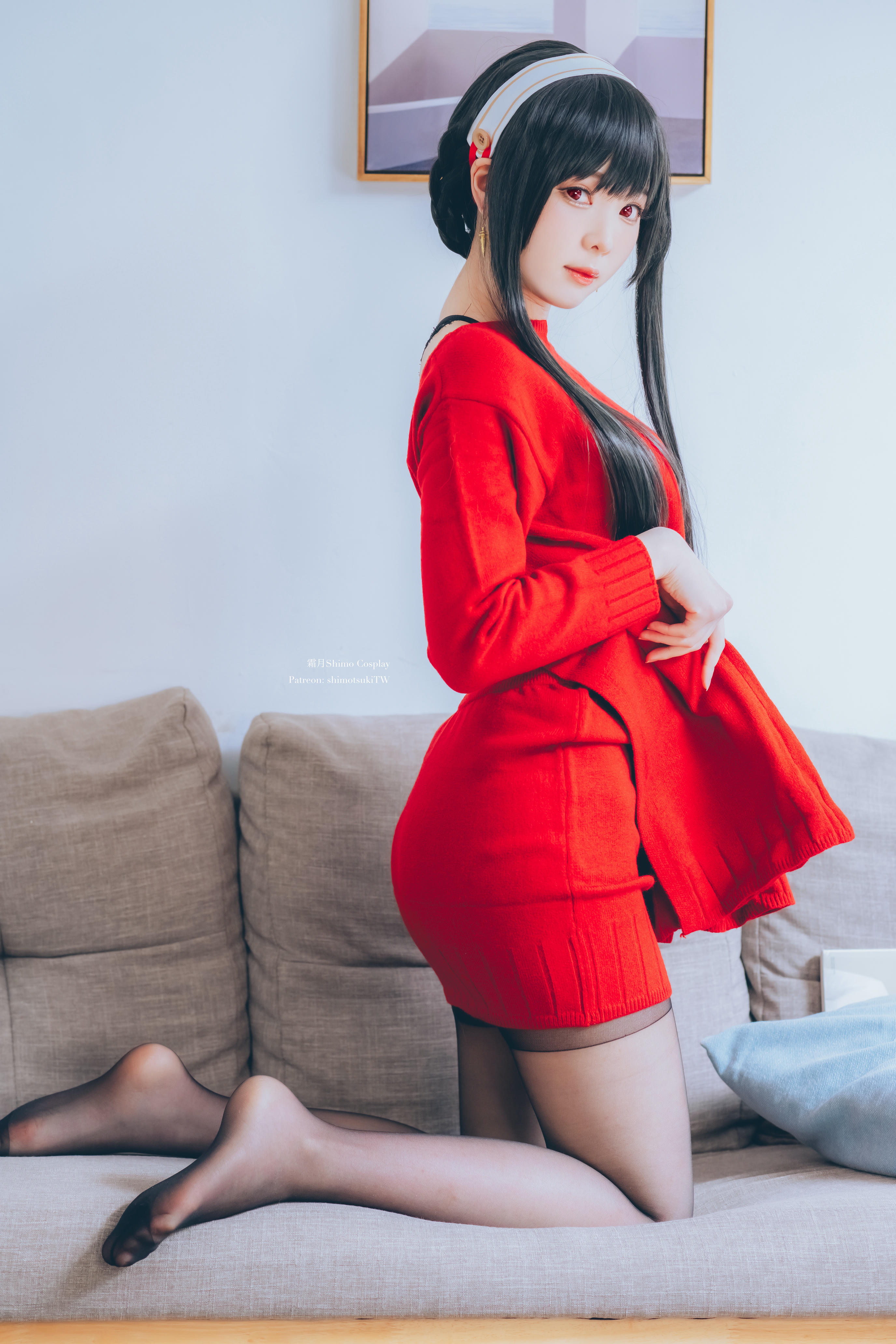 霜月shimo NO.095 Yor Forger  Red Sweater[15P-146.3M]_第1集