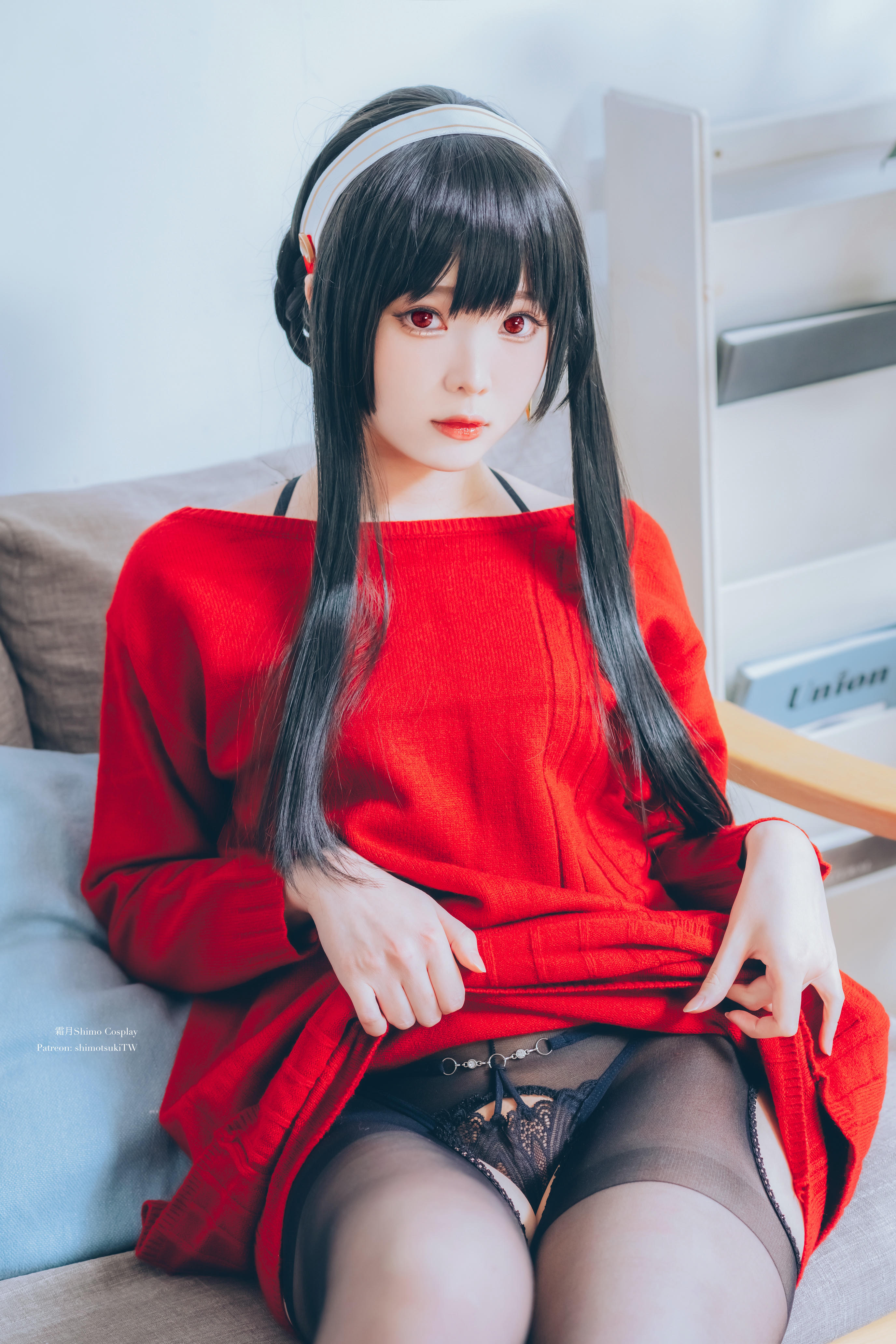 霜月shimo NO.095 Yor Forger  Red Sweater[15P-146.3M]_第1集