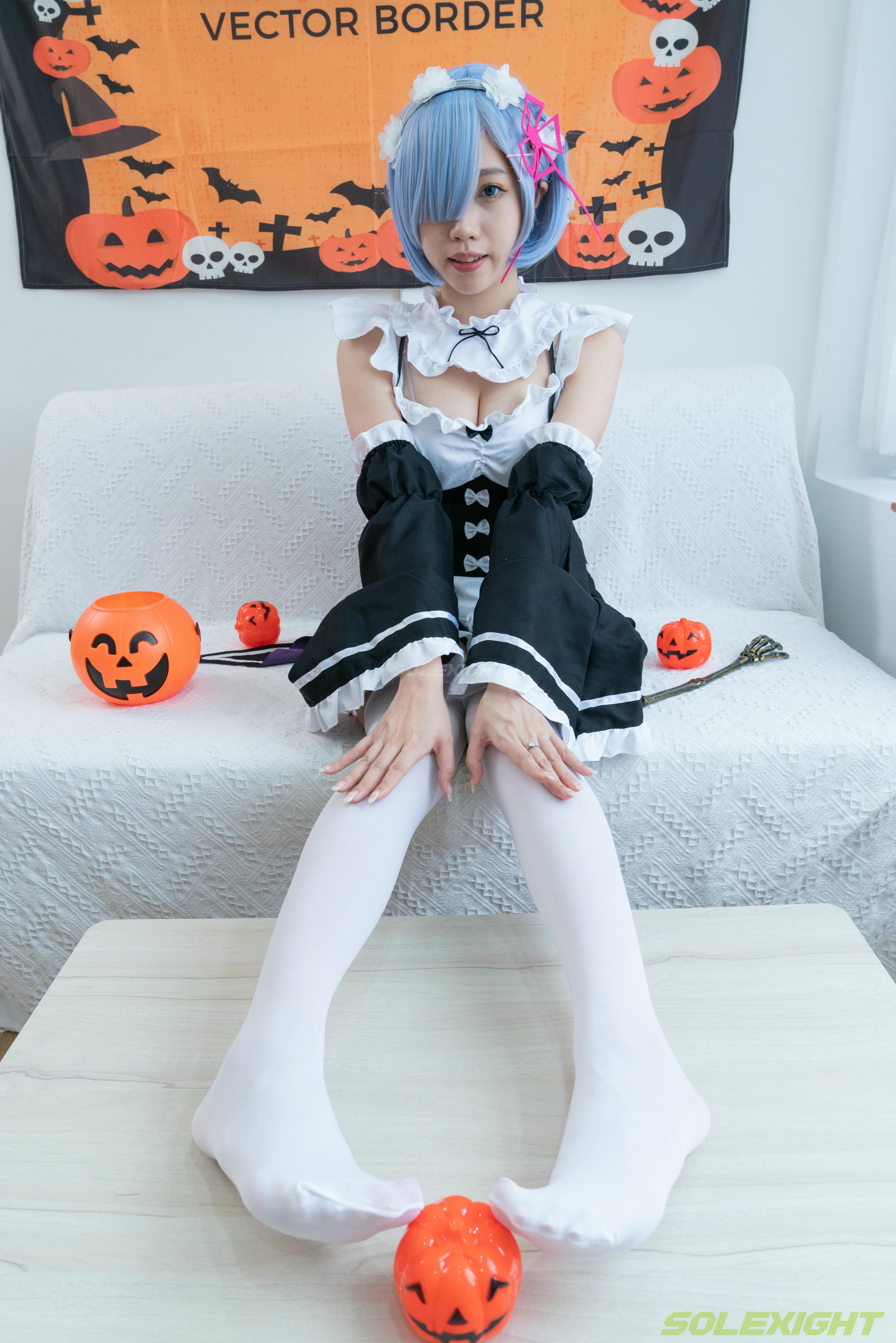 台湾SOLEXIGHT NO.030 Neko-Socks（COS蕾姆、白丝、美足、踩物）（8000PX-71P+4K-1V）【高配版】-Neko-Socks-8000PX-Solexight_第1集