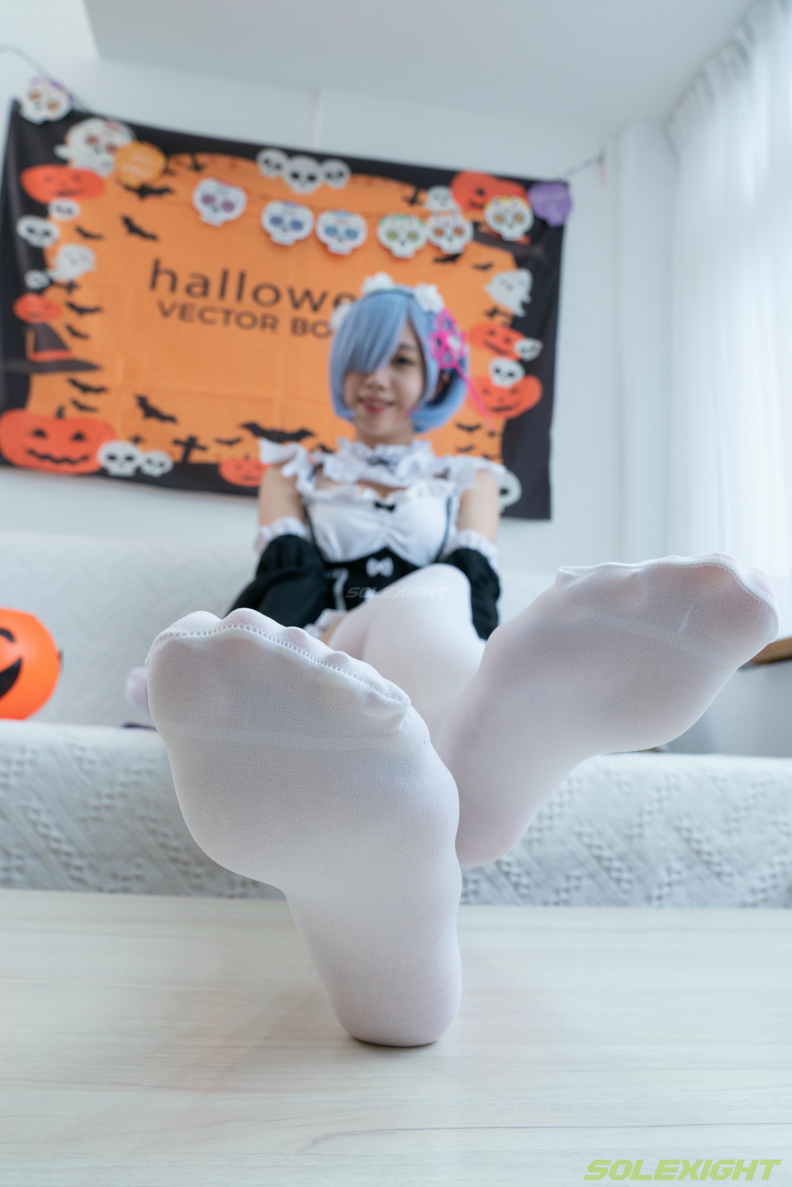 台湾SOLEXIGHT NO.030 Neko-Socks（COS蕾姆、白丝、美足、踩物）（8000PX-71P+4K-1V）【高配版】-Neko-Socks-8000PX-Solexight_第2集