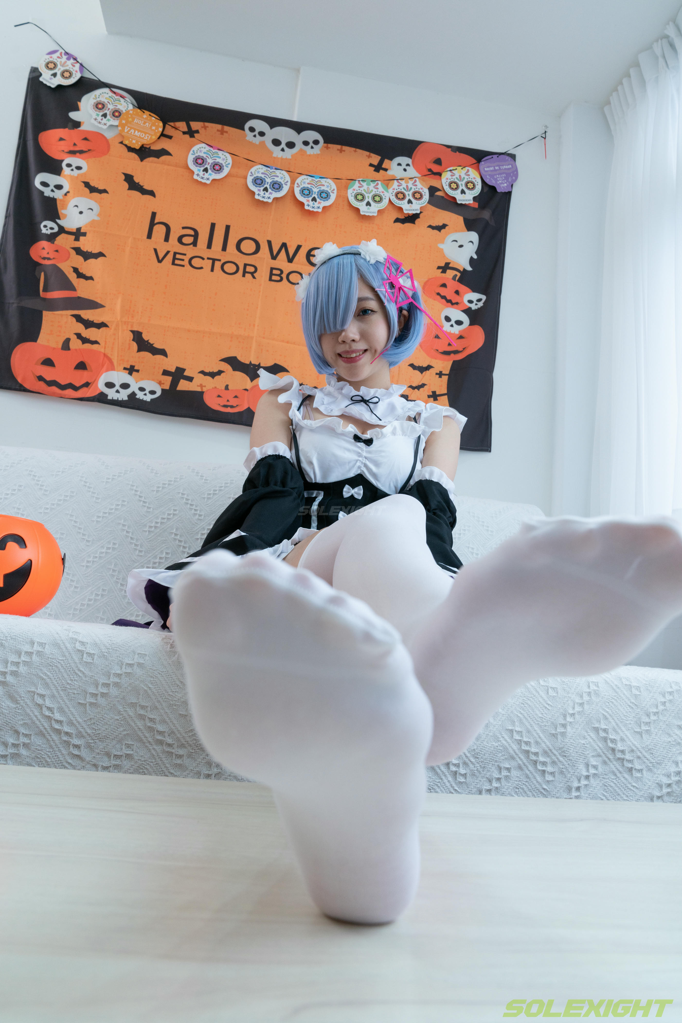 台湾SOLEXIGHT NO.030 Neko-Socks（COS蕾姆、白丝、美足、踩物）（8000PX-71P+4K-1V）【高配版】-Neko-Socks-8000PX-Solexight_第2集
