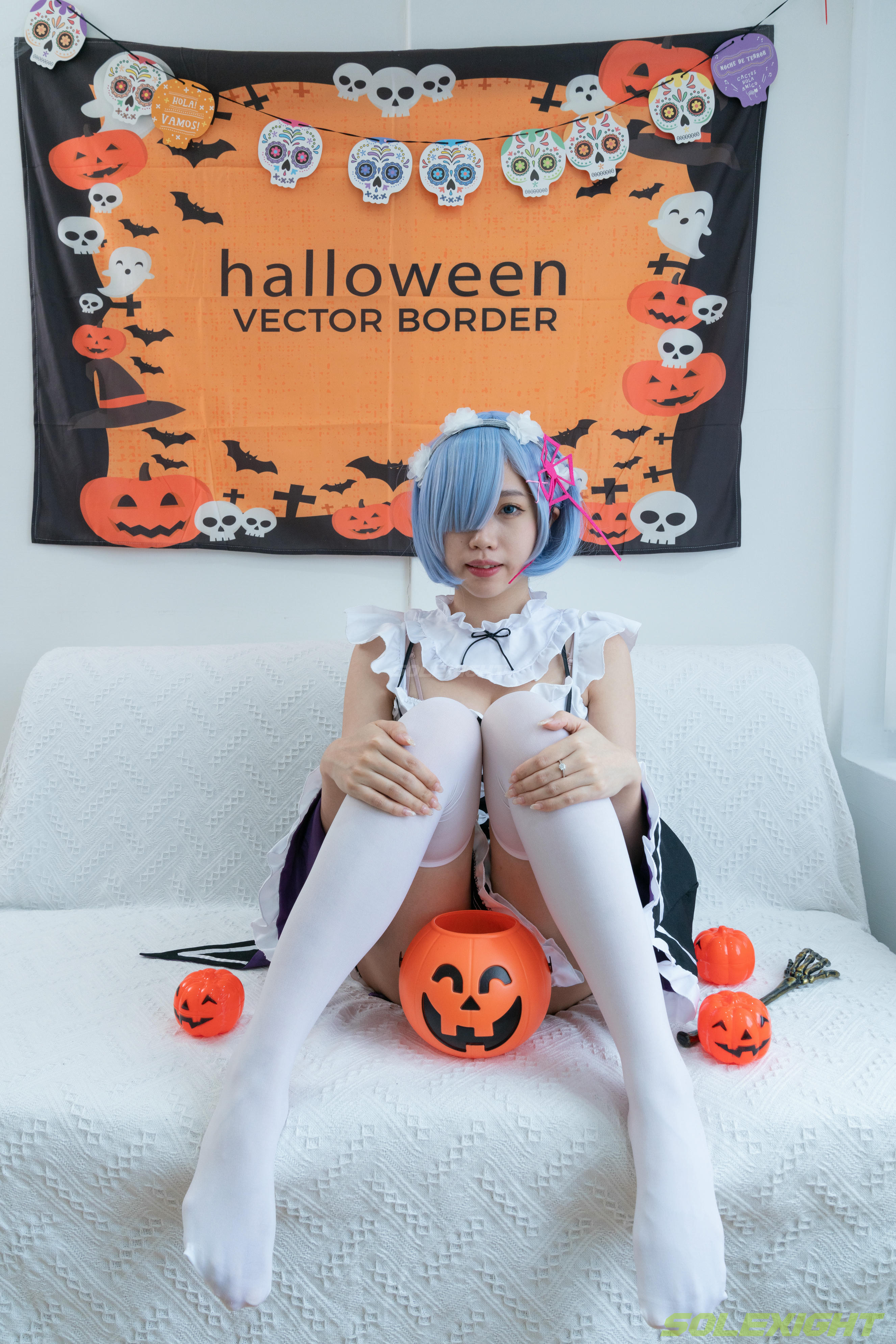 台湾SOLEXIGHT NO.030 Neko-Socks（COS蕾姆、白丝、美足、踩物）（8000PX-71P+4K-1V）【高配版】-Neko-Socks-8000PX-Solexight_第2集