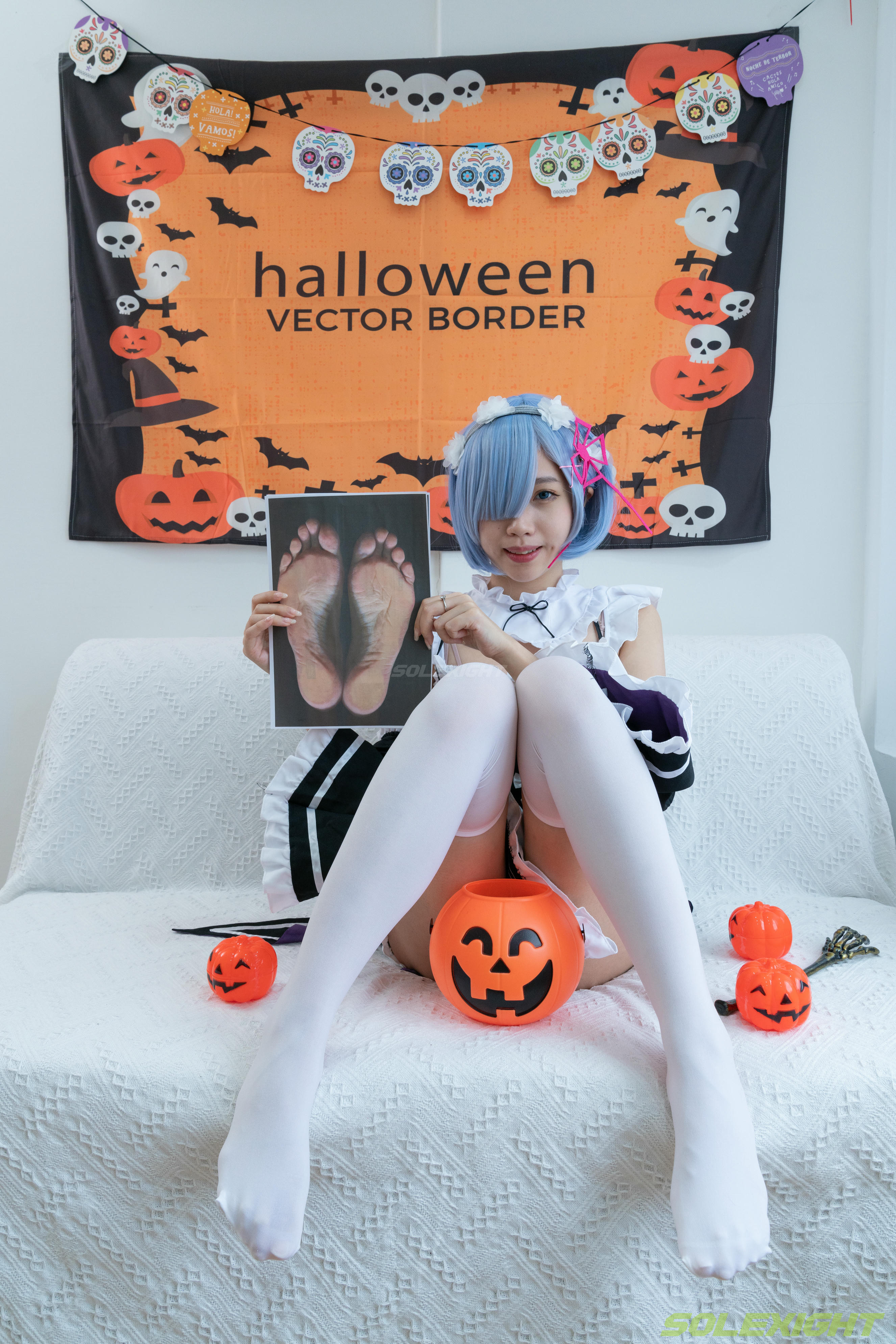 台湾SOLEXIGHT NO.030 Neko-Socks（COS蕾姆、白丝、美足、踩物）（8000PX-71P+4K-1V）【高配版】-Neko-Socks-8000PX-Solexight_第2集