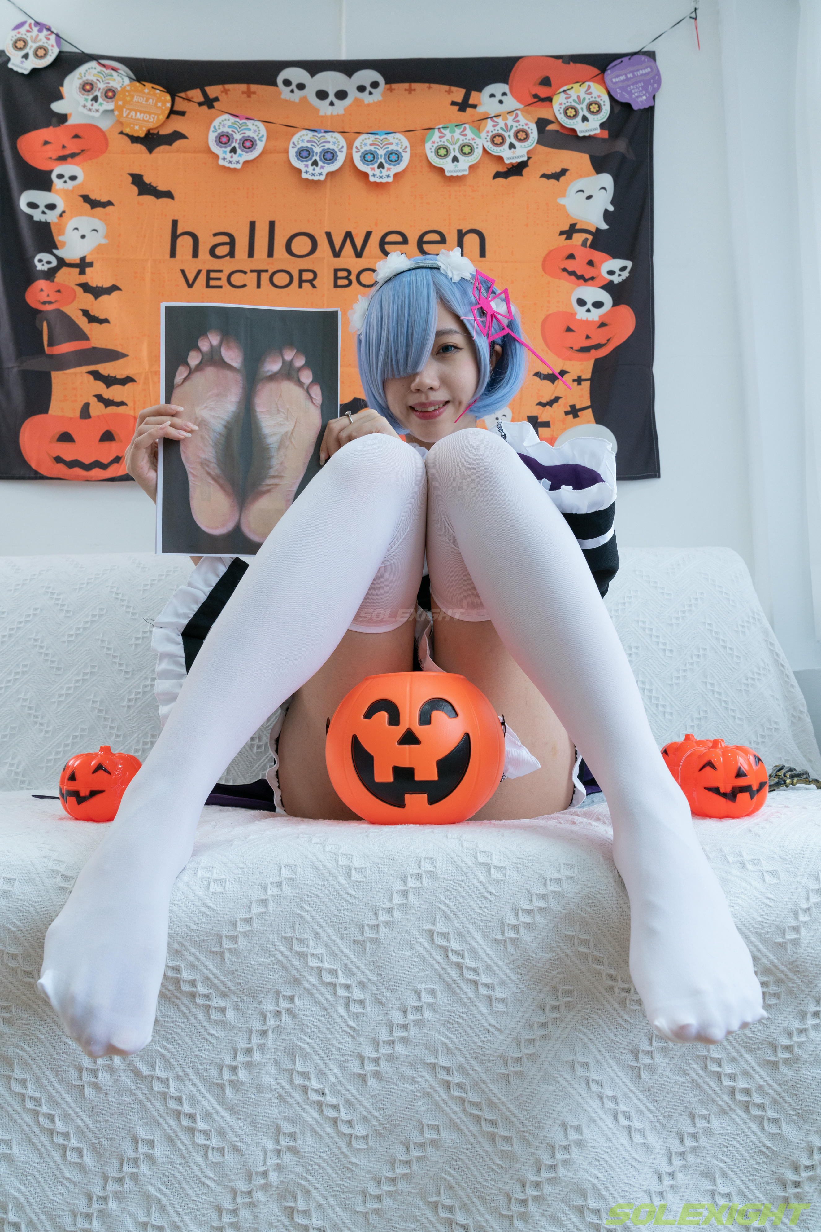 台湾SOLEXIGHT NO.030 Neko-Socks（COS蕾姆、白丝、美足、踩物）（8000PX-71P+4K-1V）【高配版】-Neko-Socks-8000PX-Solexight_第2集