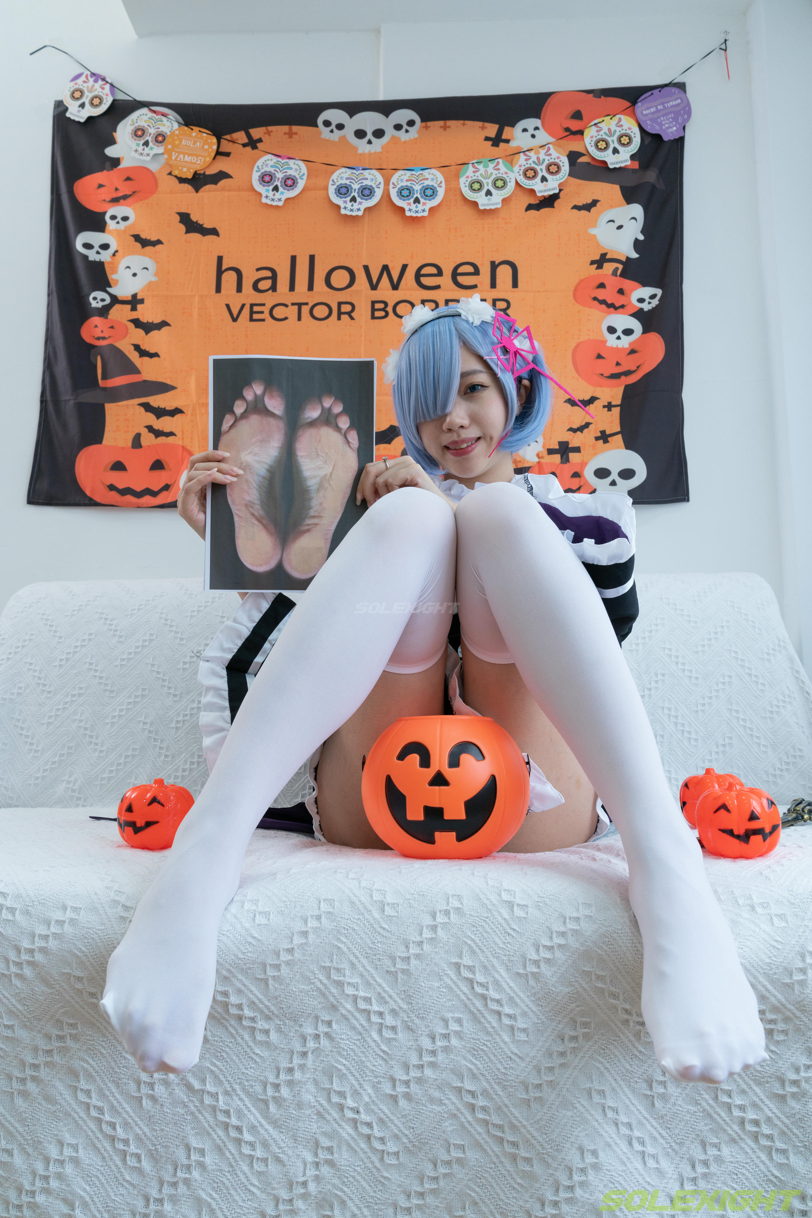 台湾SOLEXIGHT NO.030 Neko-Socks（COS蕾姆、白丝、美足、踩物）（8000PX-71P+4K-1V）【高配版】-Neko-Socks-8000PX-Solexight_第2集