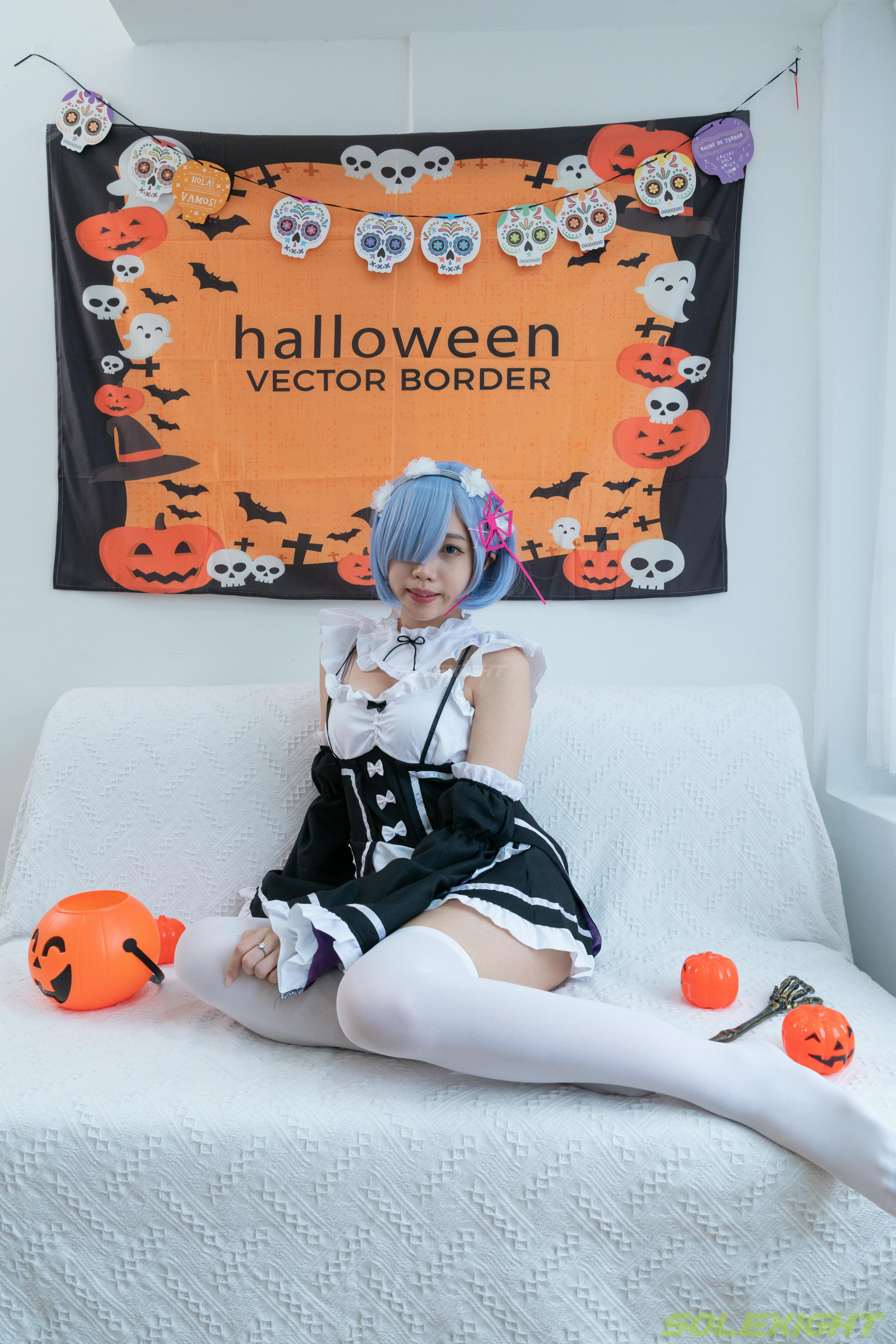 台湾SOLEXIGHT NO.030 Neko-Socks（COS蕾姆、白丝、美足、踩物）（8000PX-71P+4K-1V）【高配版】-Neko-Socks-8000PX-Solexight_第2集